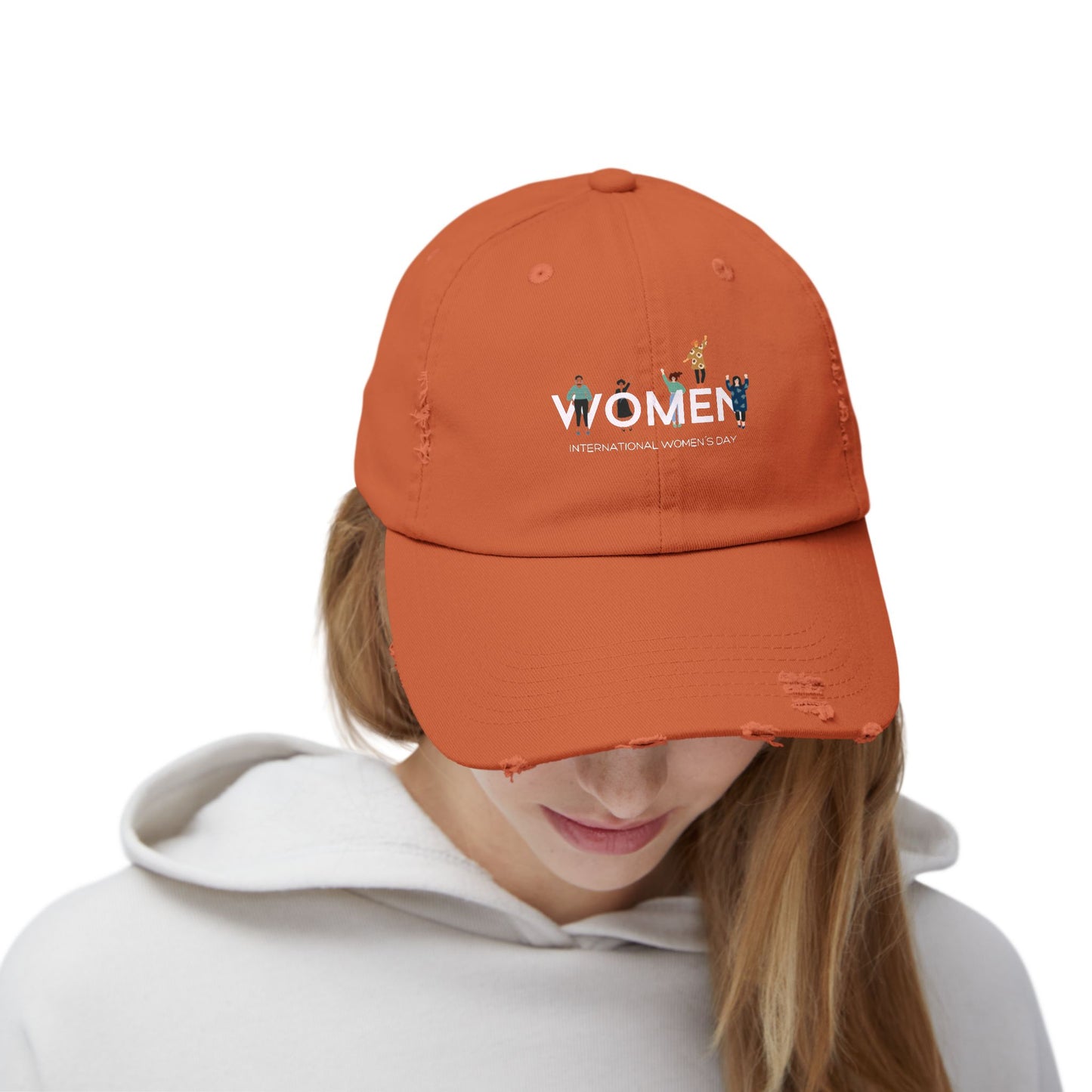 Women's Day Distressed Cap – 'WOMEN' International Women's Day Hat