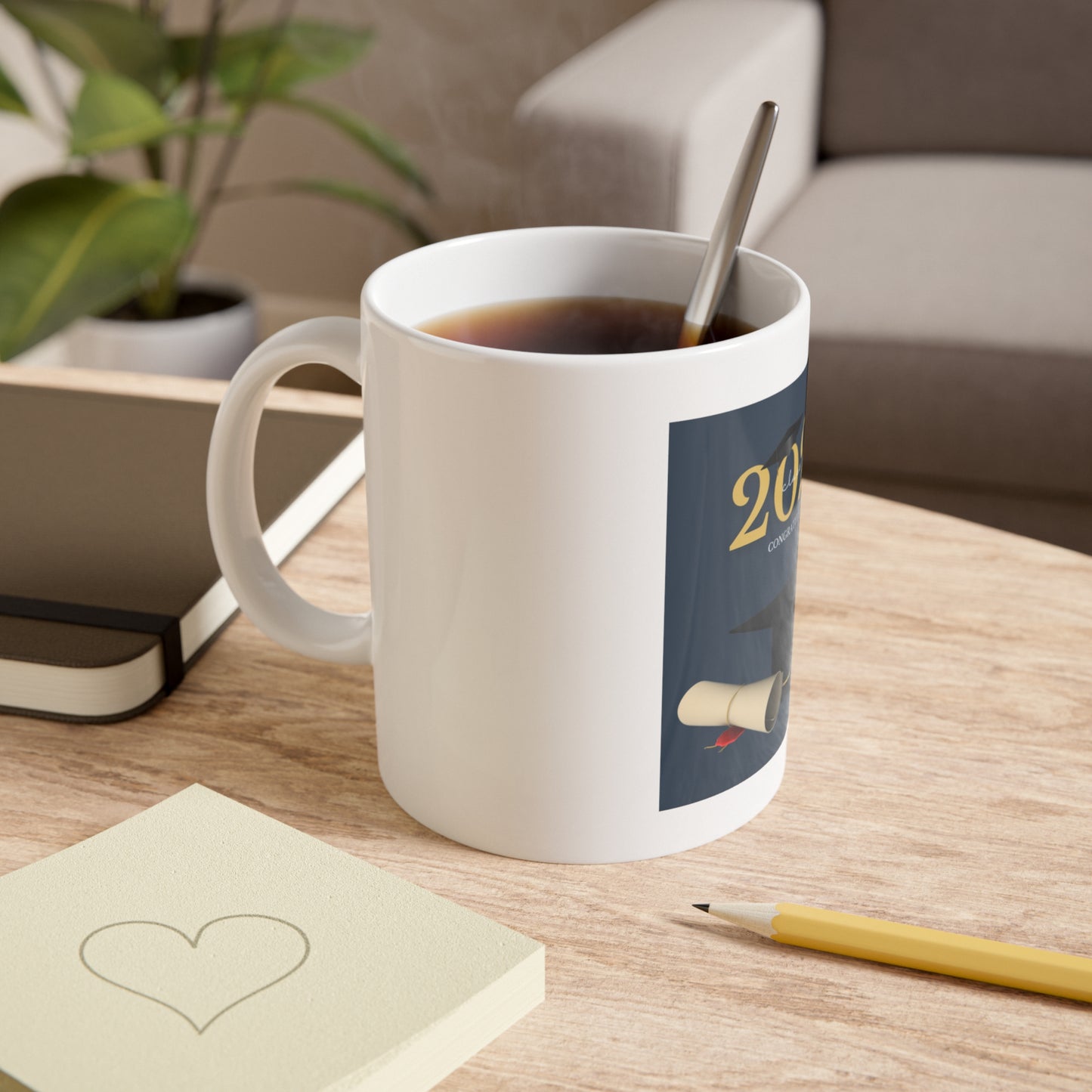 2026 Graduation Mug – Class of 2026 Cap & Diploma Ceramic Coffee Cup