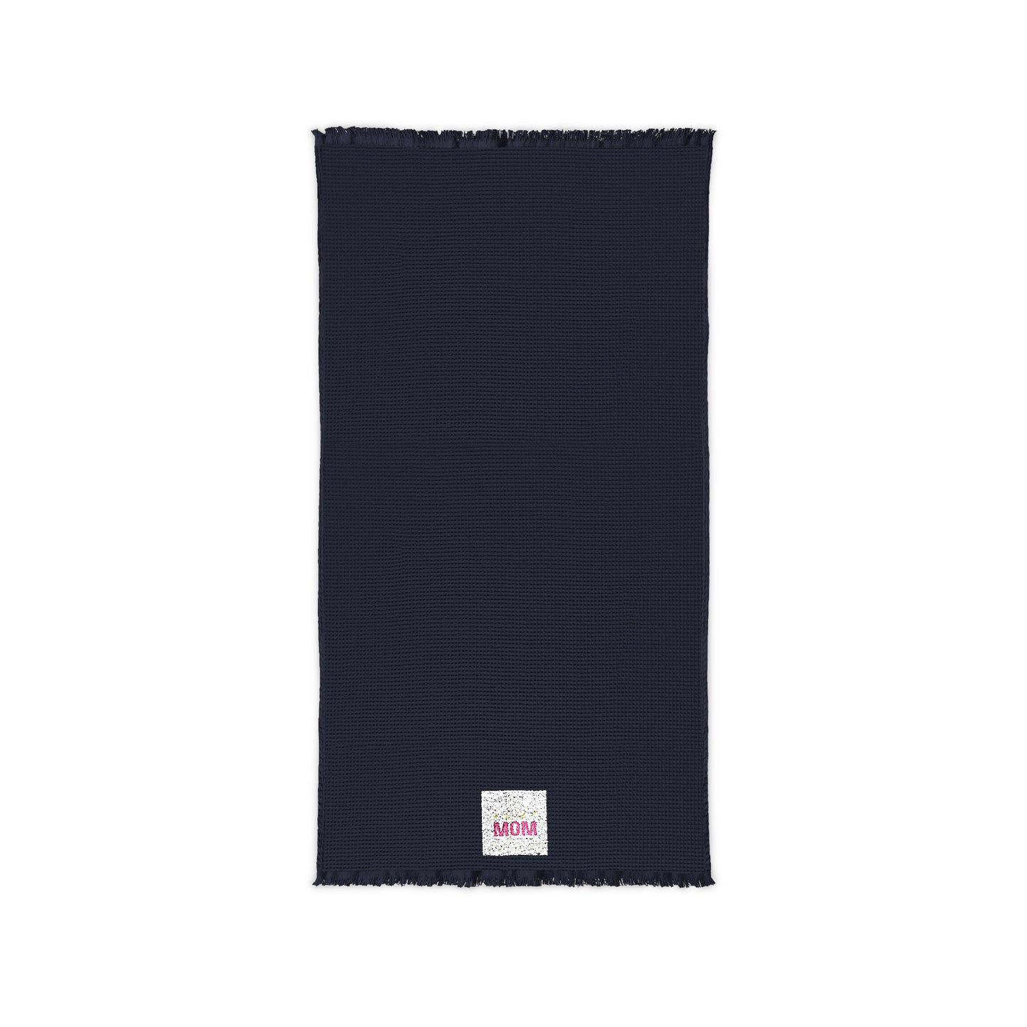 Embroidered Cotton Waffle Throw Blanket