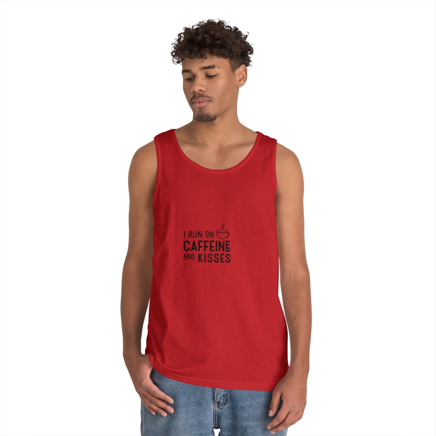 Caffeine & Kisses Tank Top — Cute Coffee Lover Shirt