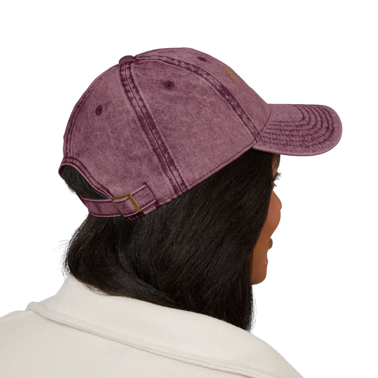 Vintage Embroidered Baseball Cap - Retro Distressed 'Vintage City' Logo