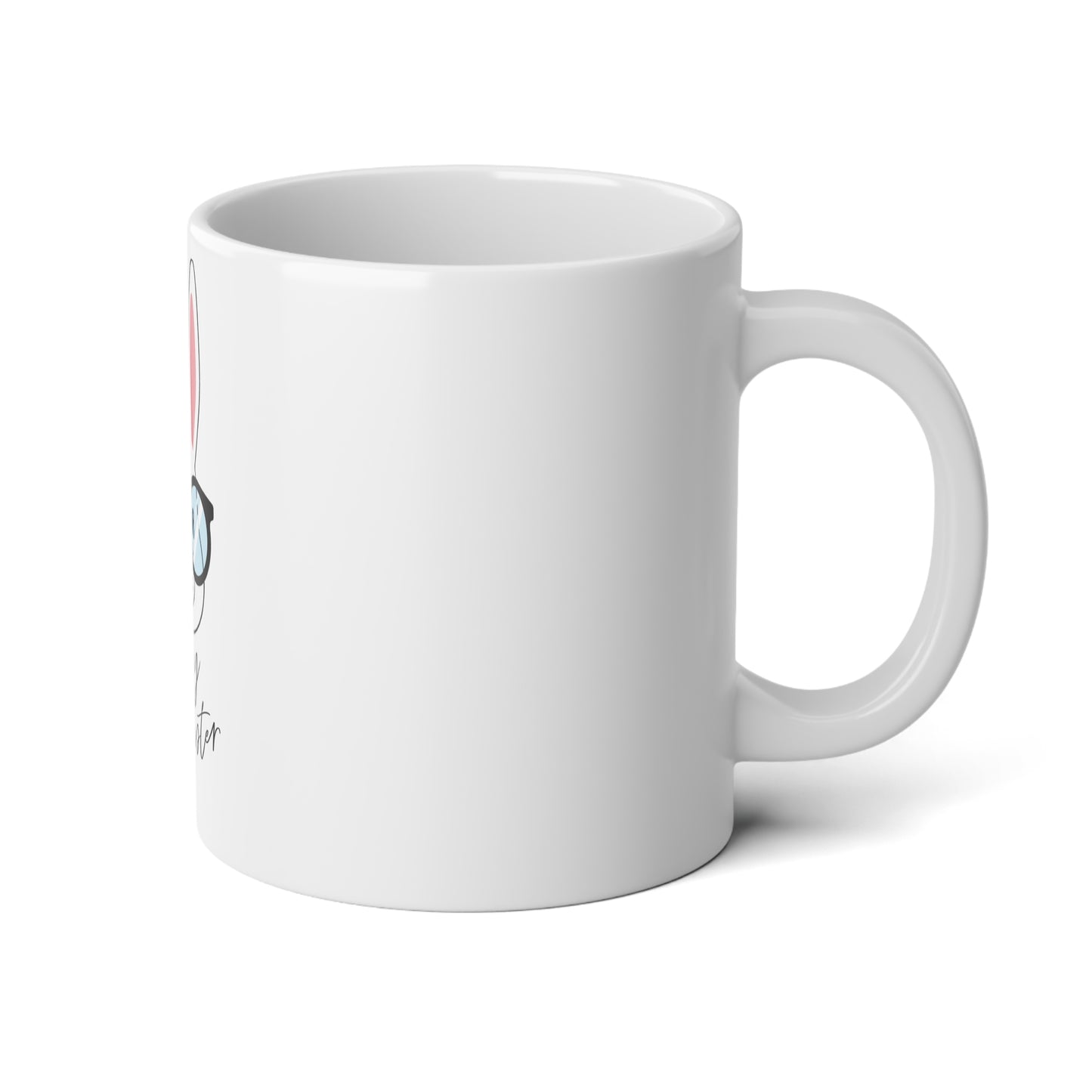Happy Easter Bunny Jumbo Mug — 20oz Easter Bunny Coffee Cup with Glasses