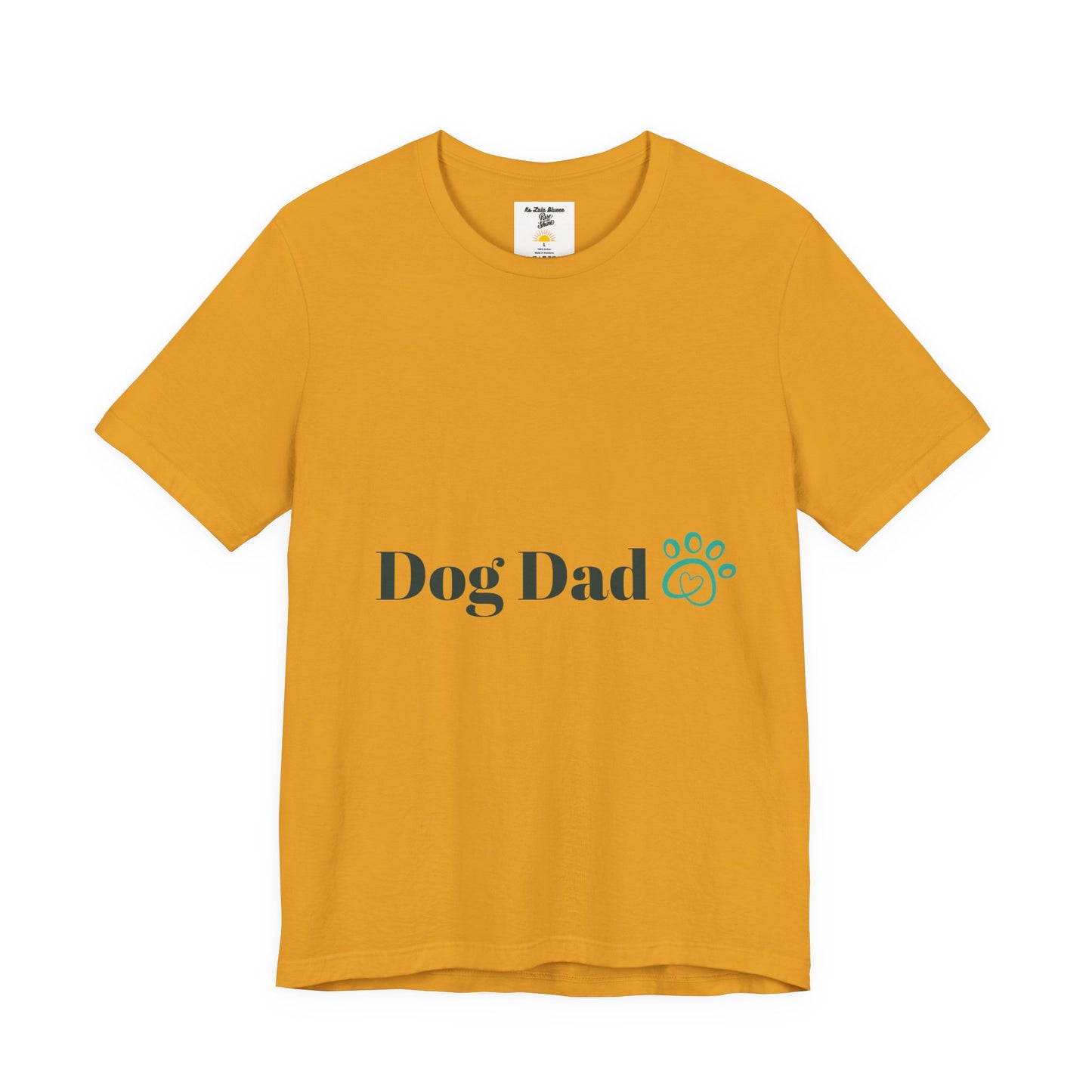 Dog Dad T-Shirt — ‘Dog Dad’ Text with Paw Print Tee