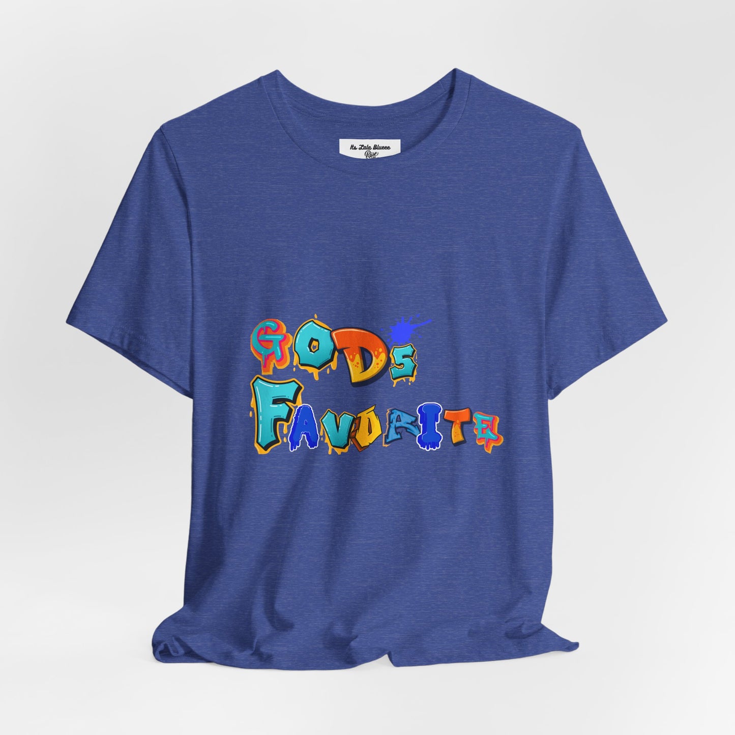 God's Favorite Graphic Tee — Colorful Handwritten Faith Shirt
