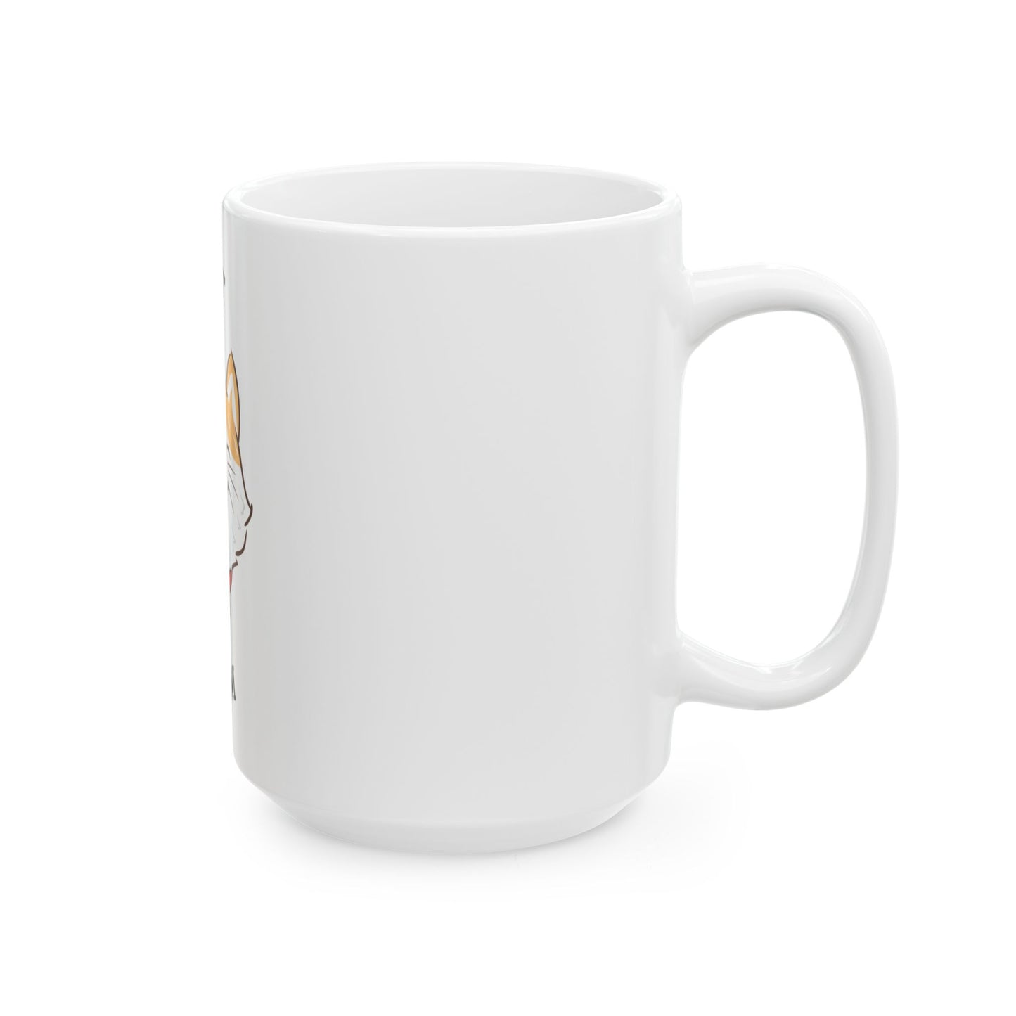 Cat Mom Ceramic Mug — Cute Smiling Cat Coffee Cup (11oz & 15oz)
