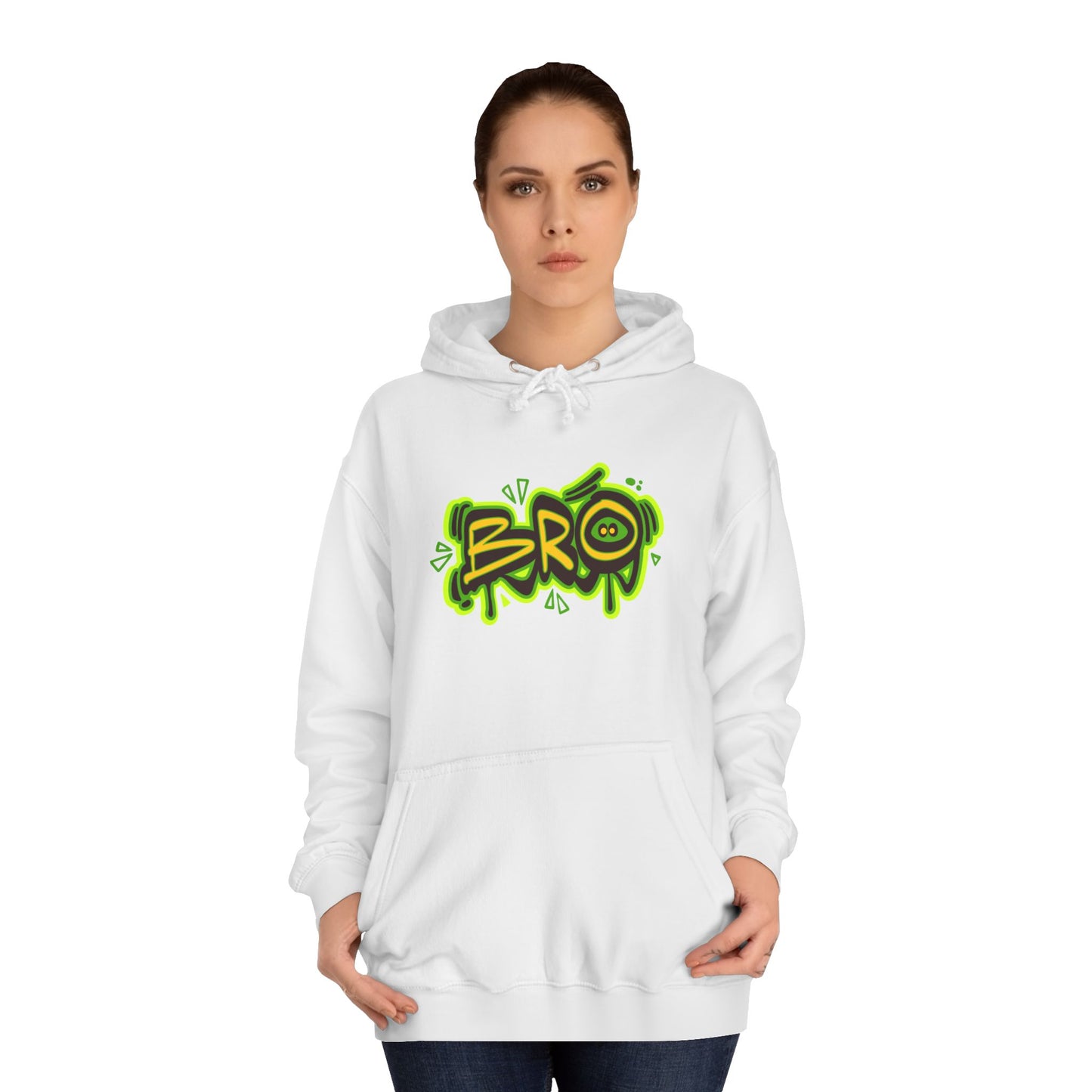 Graffiti 'BRO' Hoodie — Streetwear College Pullover