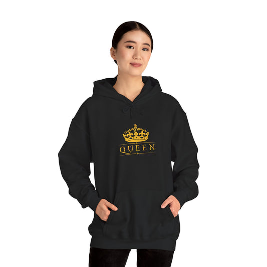 Queen Crown Hoodie — Gold Crown "QUEEN" Sweatshirt