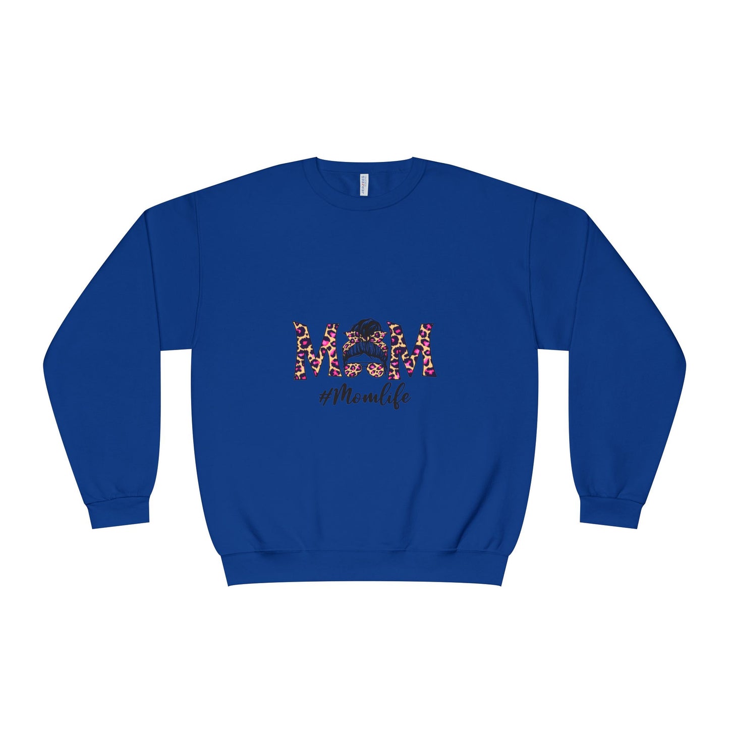 Momlife Floral Crewneck Sweatshirt — “MOM” Leopard Floral Design