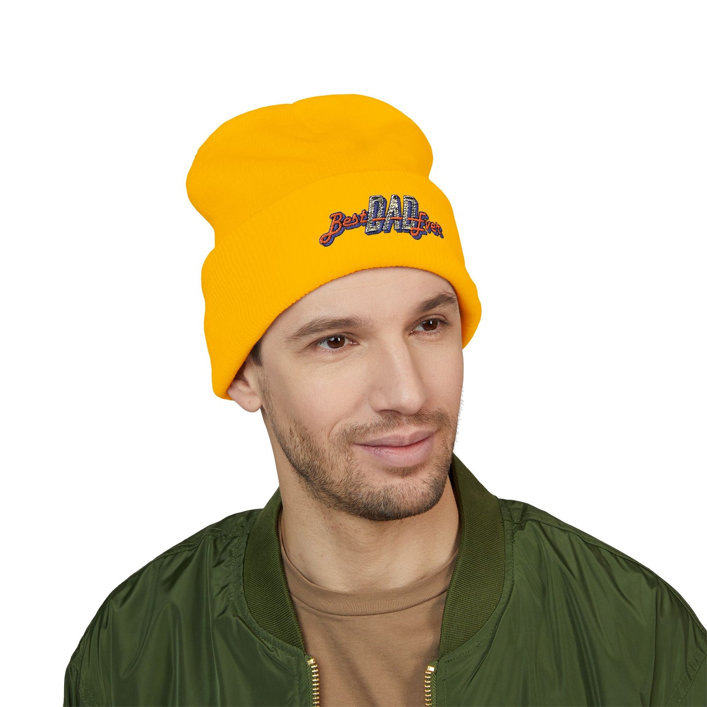 Best Dad Ever Embroidered Cuffed Beanie