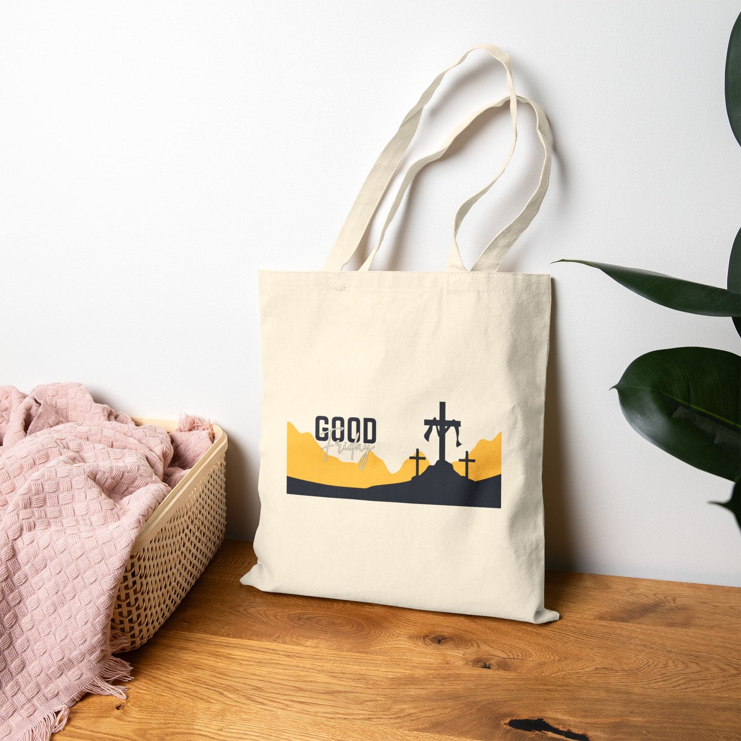 Tote Bag — "Good" Crosses Christian Faith Canvas Tote