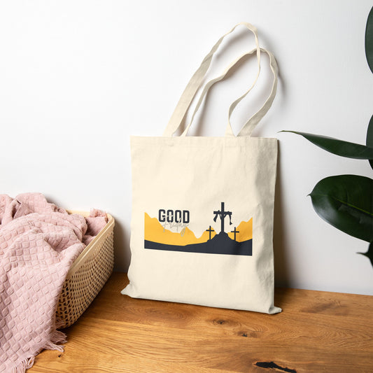 Tote Bag — "Good" Crosses Christian Faith Canvas Tote