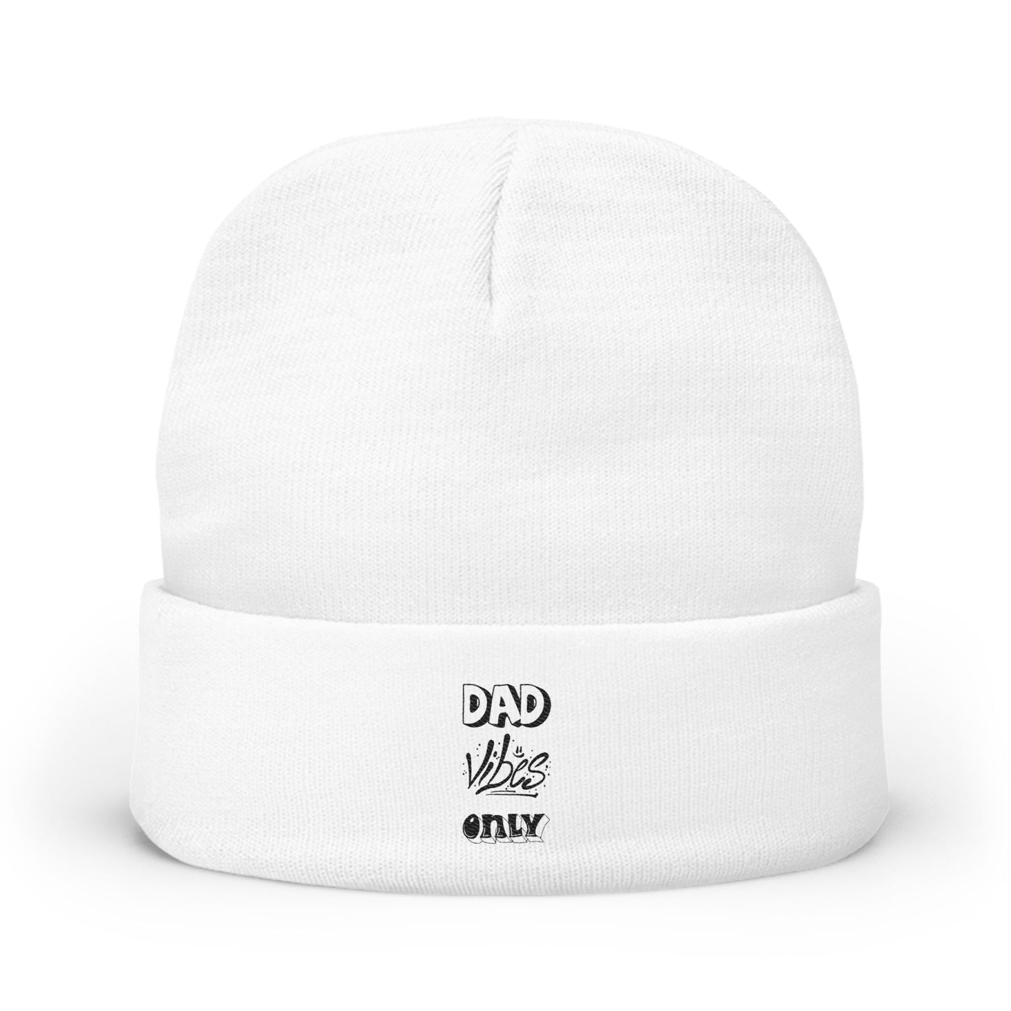 Dad Vibes Only Embroidered Knit Beanie
