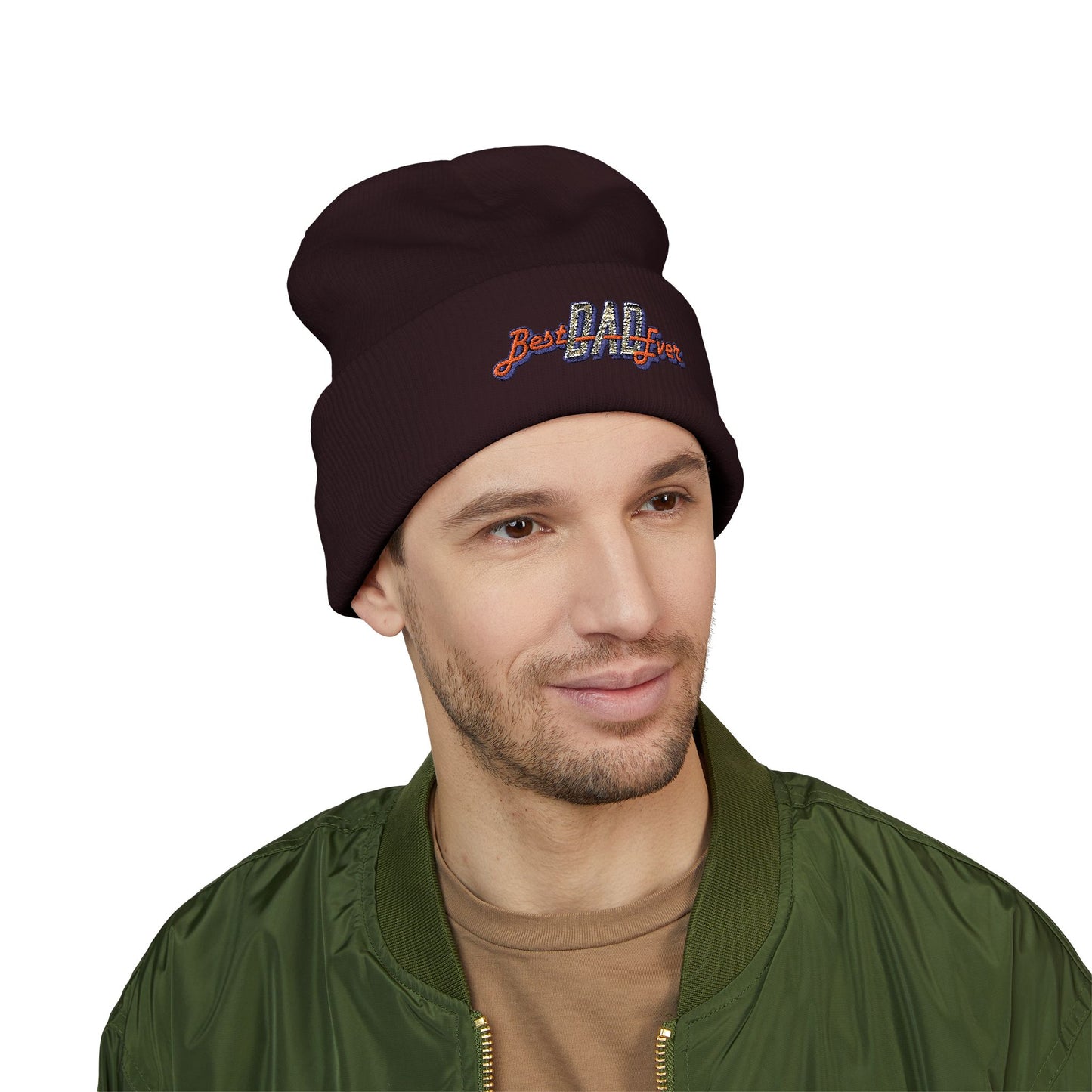 Best Dad Ever Embroidered Cuffed Beanie