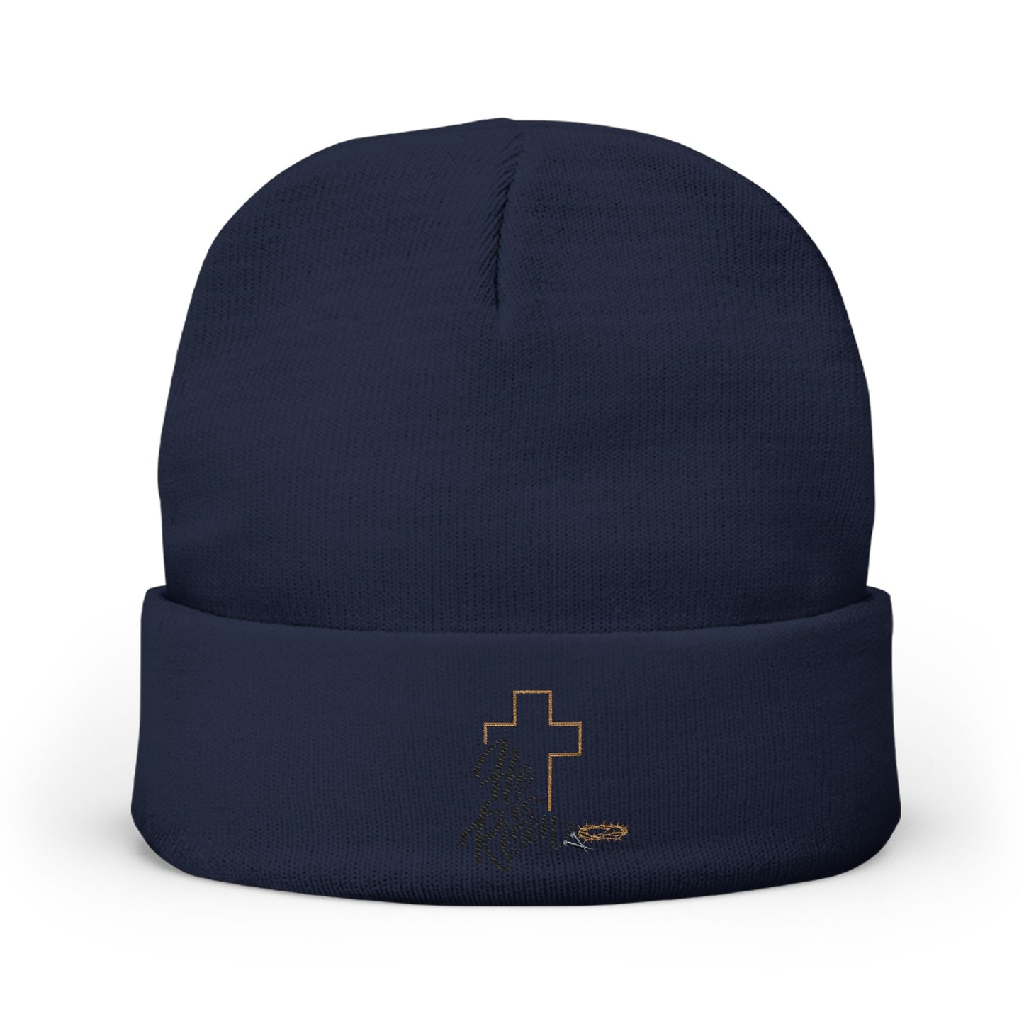 He Is Risen Embroidered Knit Beanie