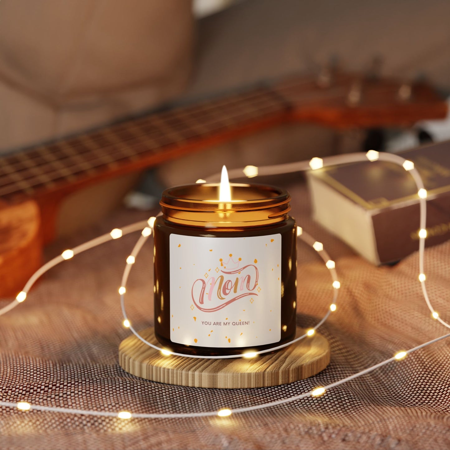 Mom Scented Soy Candle — Amber Jar, ‘You Are My Sunshine’ Gift