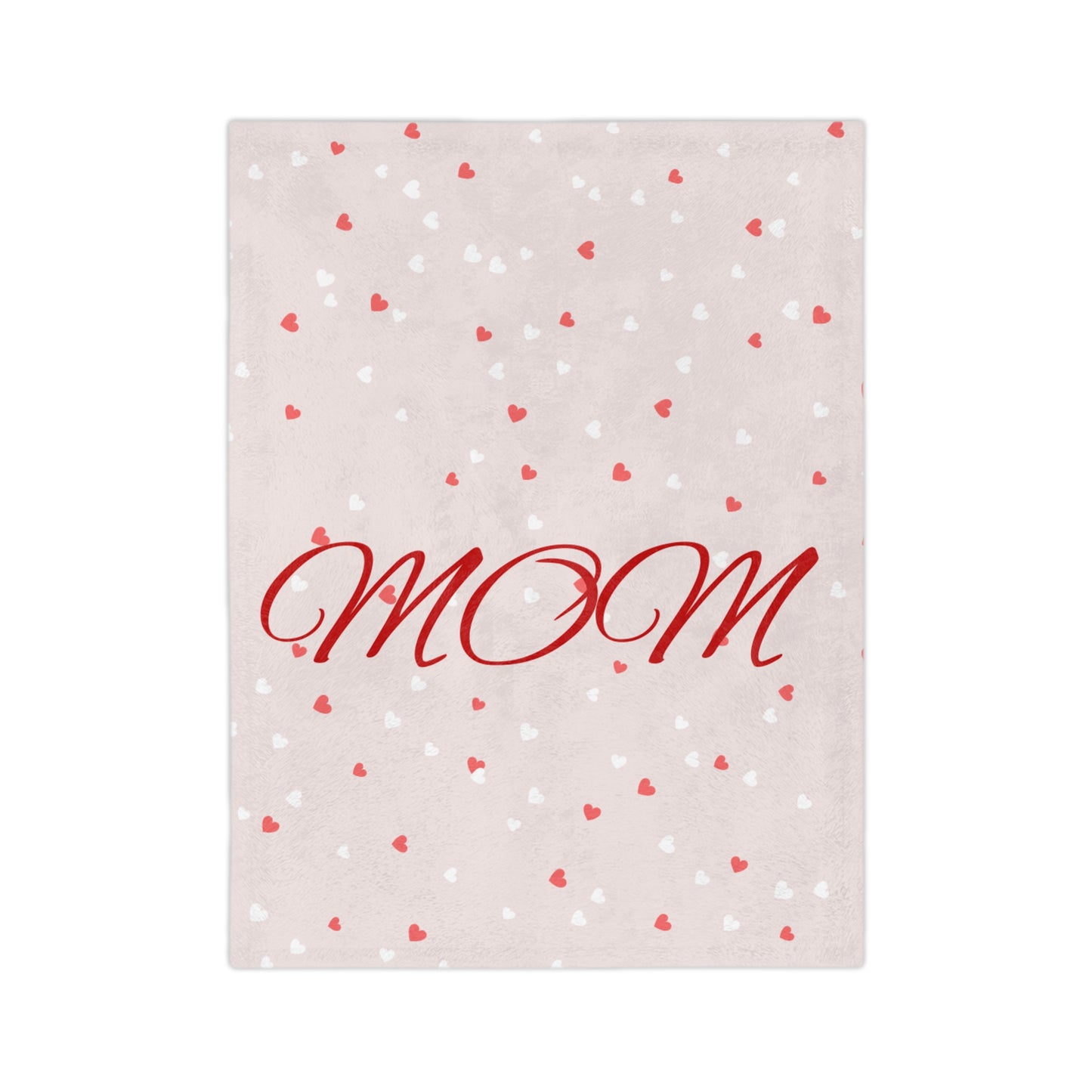 Mom Heart Microfiber Blanket — Soft Velveteen Throw for Mother’s Day & Gifts