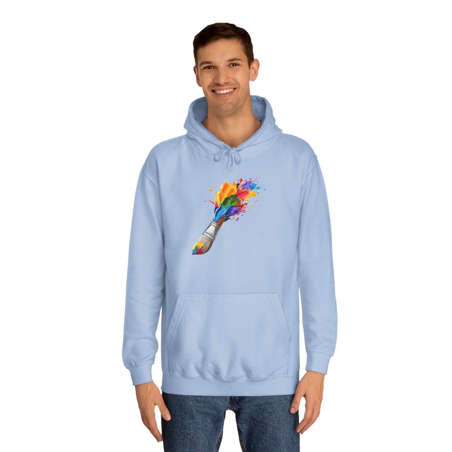 Artist Paintbrush Hoodie — Color Splash Creative Sweatshirt
