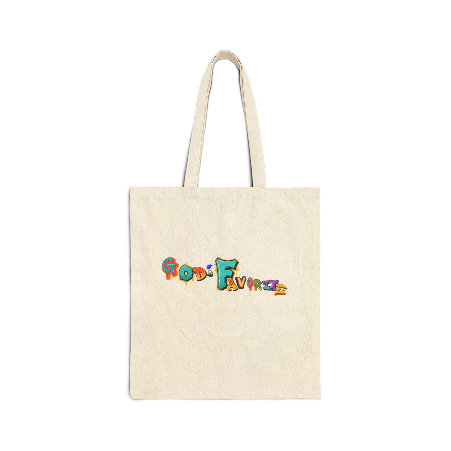Canvas Tote Bag — Colorful Playful Lettering Grocery & School Tote
