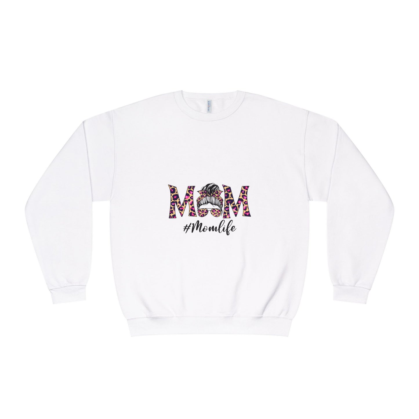 Momlife Floral Crewneck Sweatshirt — “MOM” Leopard Floral Design