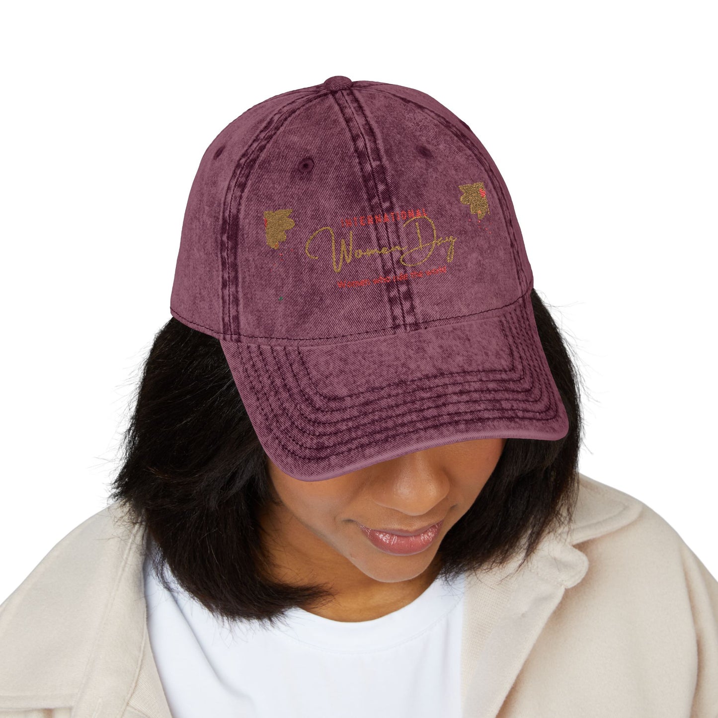 Vintage Embroidered Baseball Cap - Retro Distressed 'Vintage City' Logo