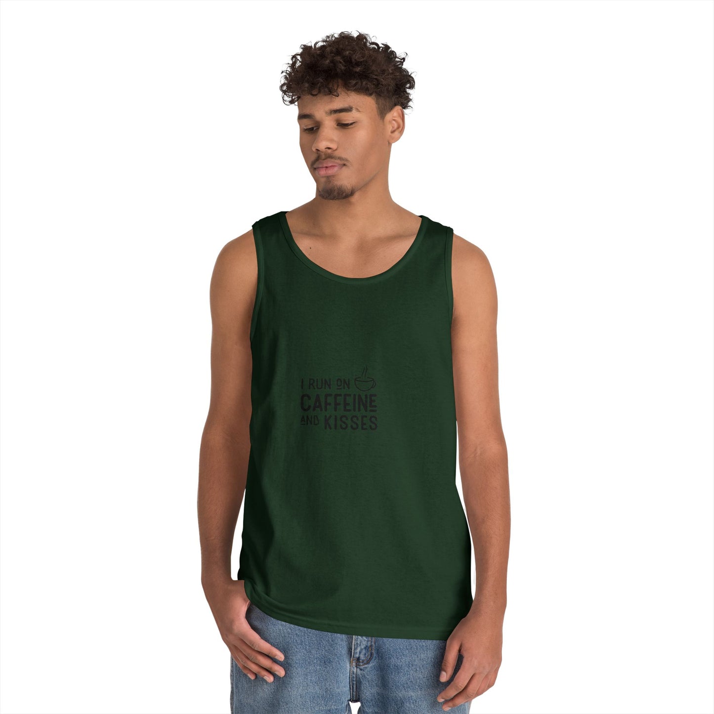 Caffeine & Kisses Tank Top — Cute Coffee Lover Shirt