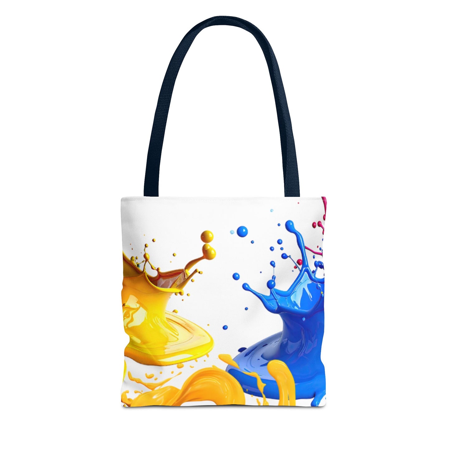 Color Splash Tote Bag – Vibrant Blue & Yellow Paint Splash All-Over Print