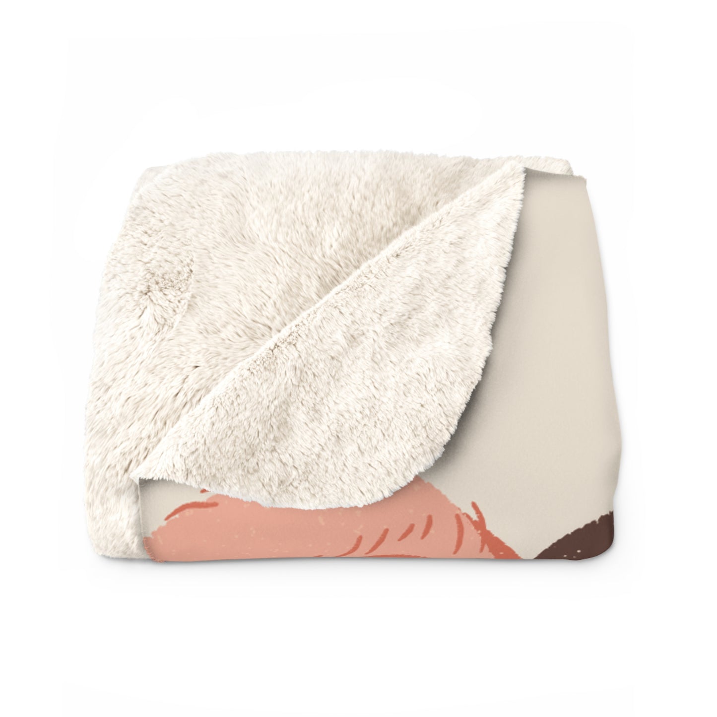 Cozy Dog Faces Sherpa Fleece Blanket — Cute Puppy Pattern Throw