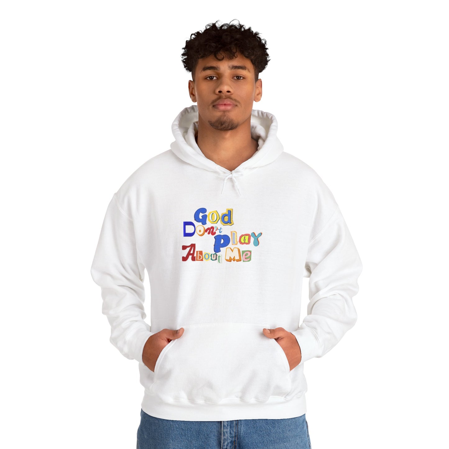 God on My Side Hoodie — Colorful Playful Faith Pullover