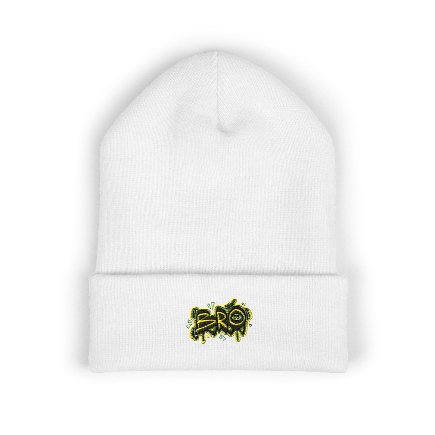 Embroidered 'Zero' Street Art Cuffed Beanie — Cozy Urban Knit Hat