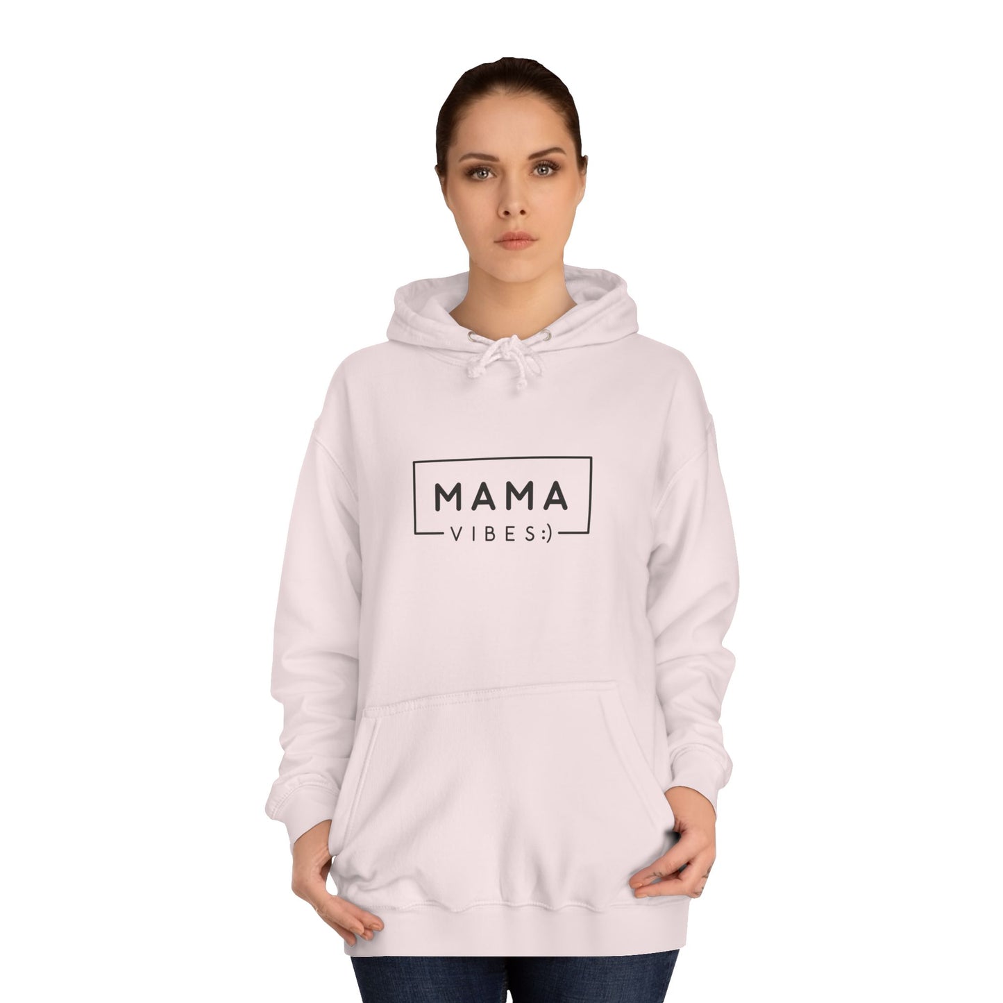 Mama Minimalist Hoodie — Simple 'MAMA' Script Pullover for New Moms & Mother's Day Gift
