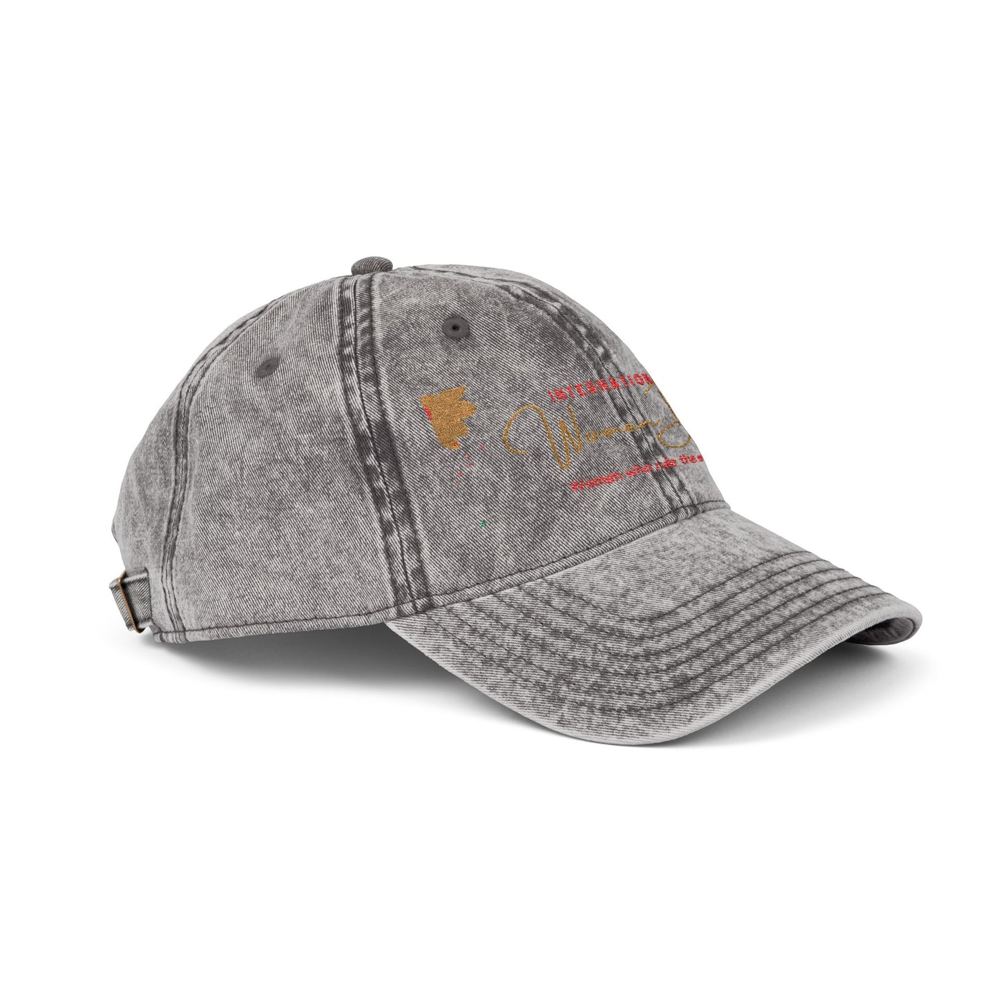 Vintage Embroidered Baseball Cap - Retro Distressed 'Vintage City' Logo