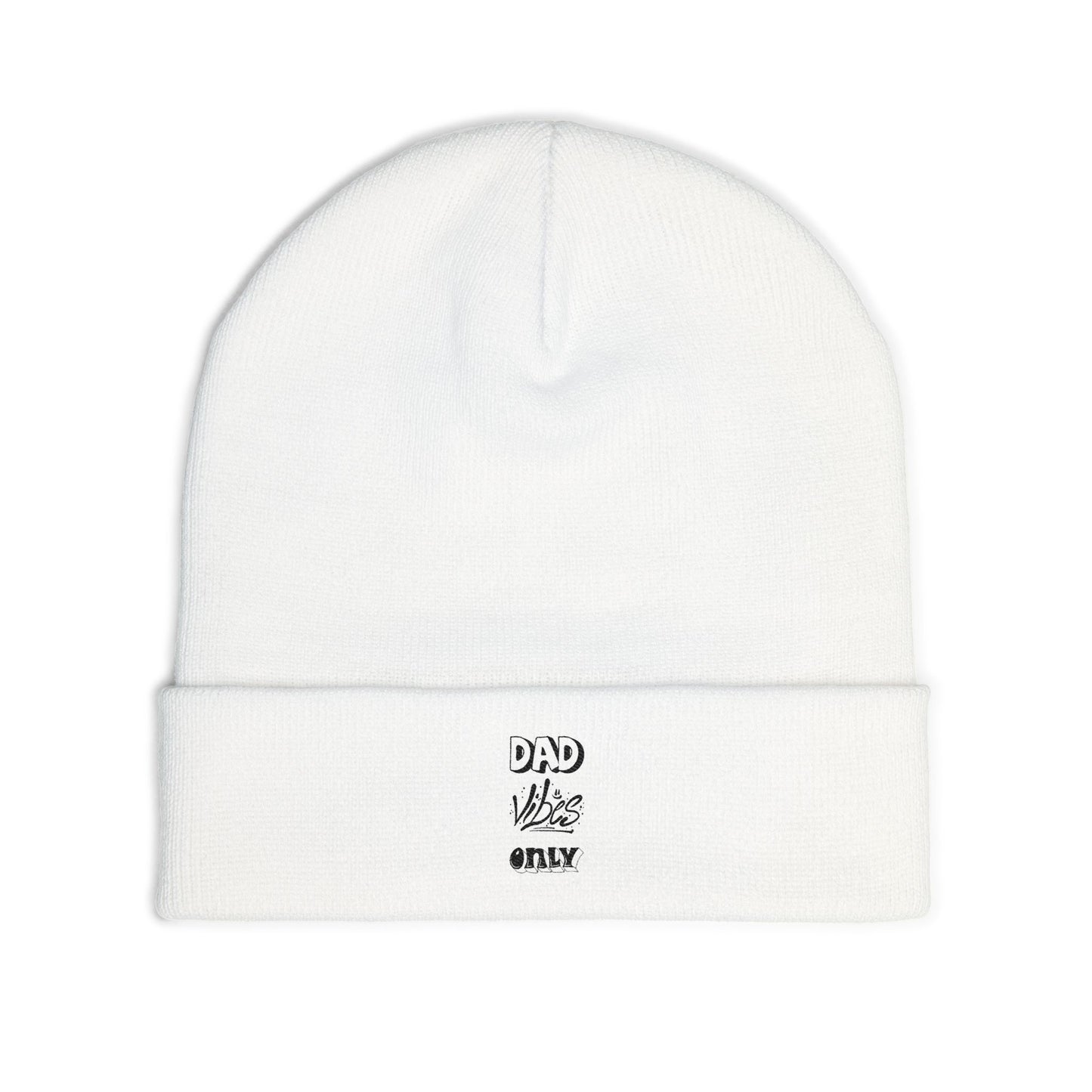 Dad Vibes Only Embroidered Knit Beanie