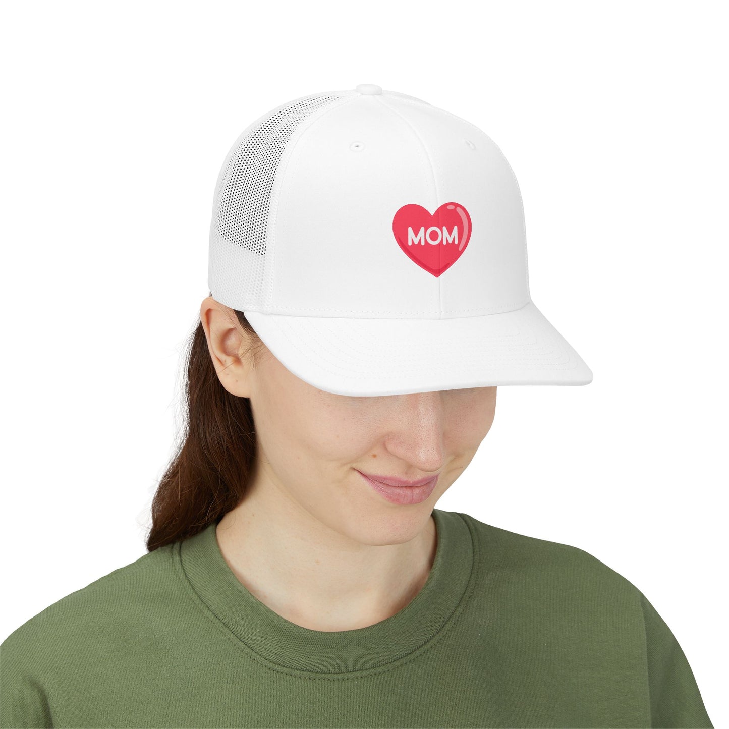 Mom Heart Snapback Cap — Trucker Hat for Mother's Day & Everyday Wear