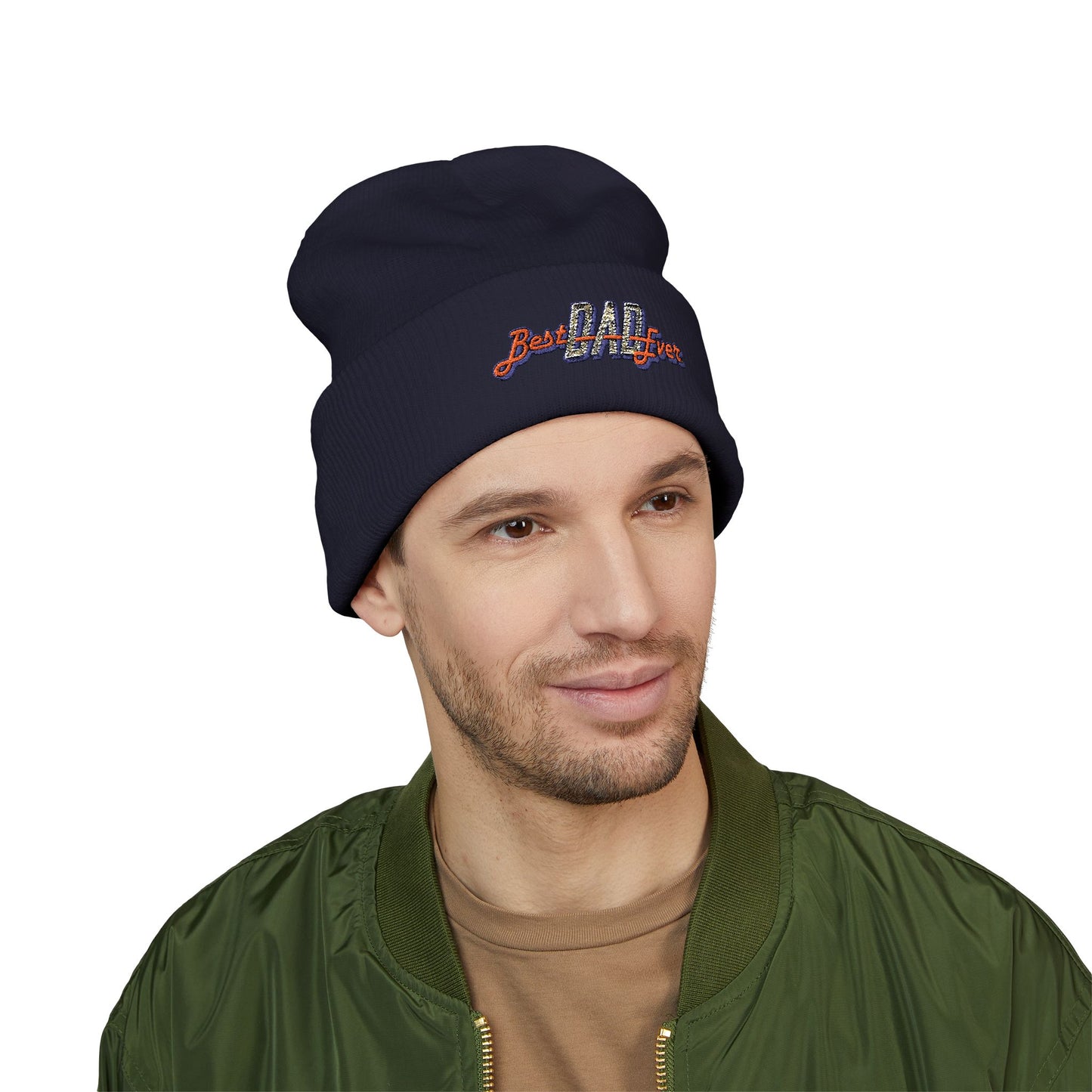 Best Dad Ever Embroidered Cuffed Beanie