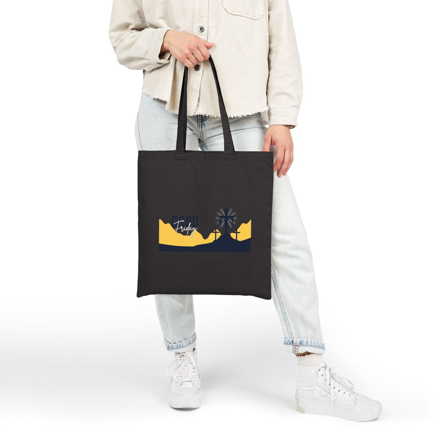Tote Bag — "Good" Crosses Christian Faith Canvas Tote