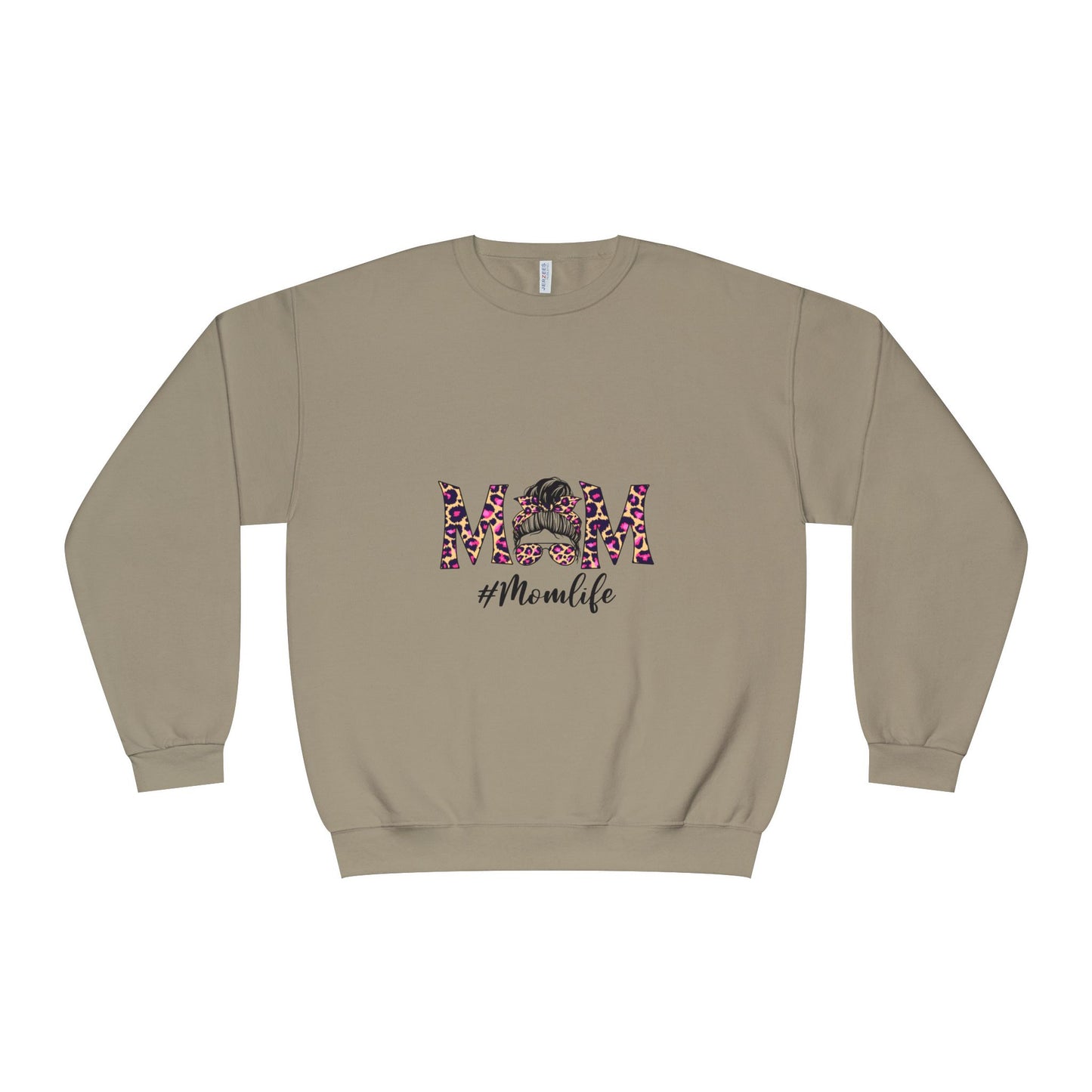 Momlife Floral Crewneck Sweatshirt — “MOM” Leopard Floral Design