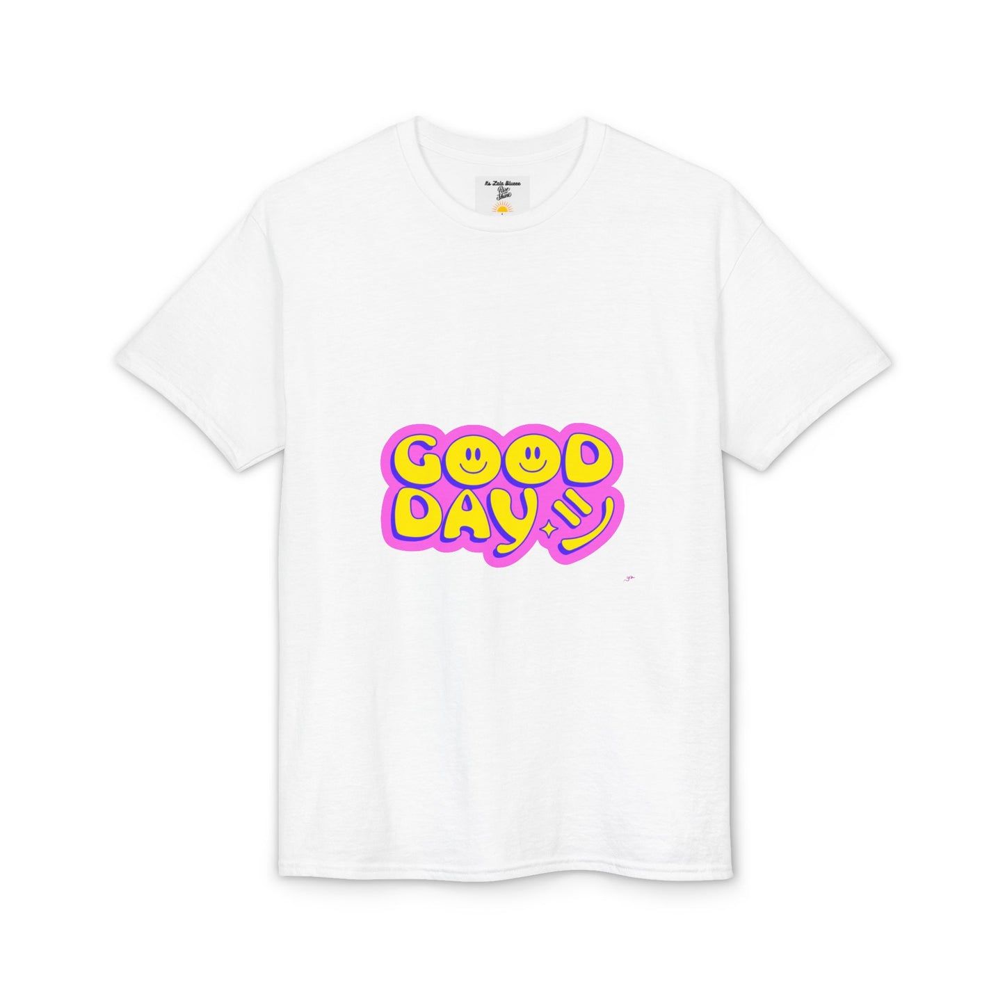 Good Day Smiley T-Shirt — Retro Neon Positive Vibes Tee
