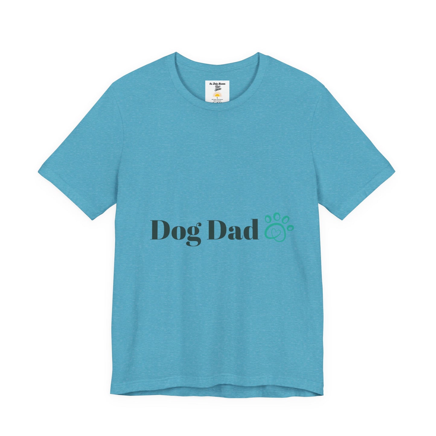 Dog Dad T-Shirt — ‘Dog Dad’ Text with Paw Print Tee