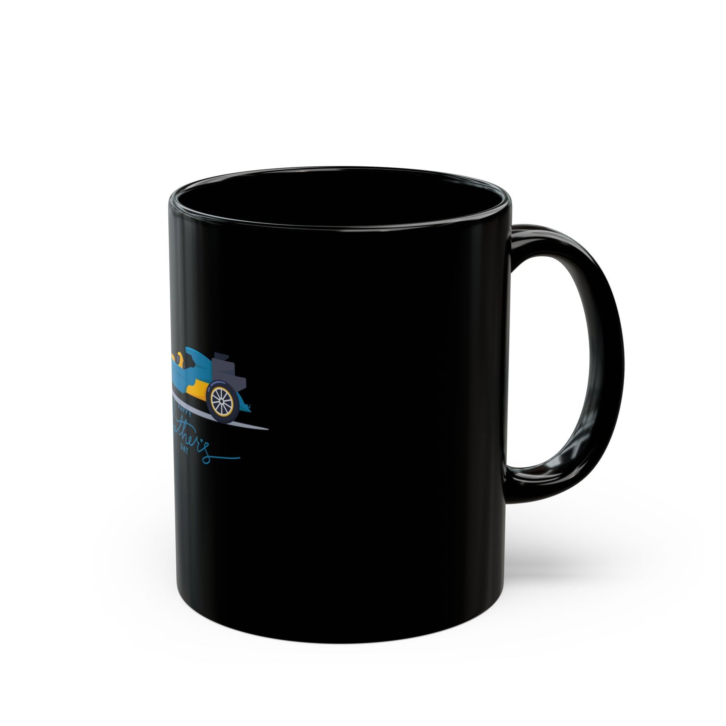 Father's Day Race Car Mug — Blue Vintage Racer Coffee Cup (11oz/15oz)