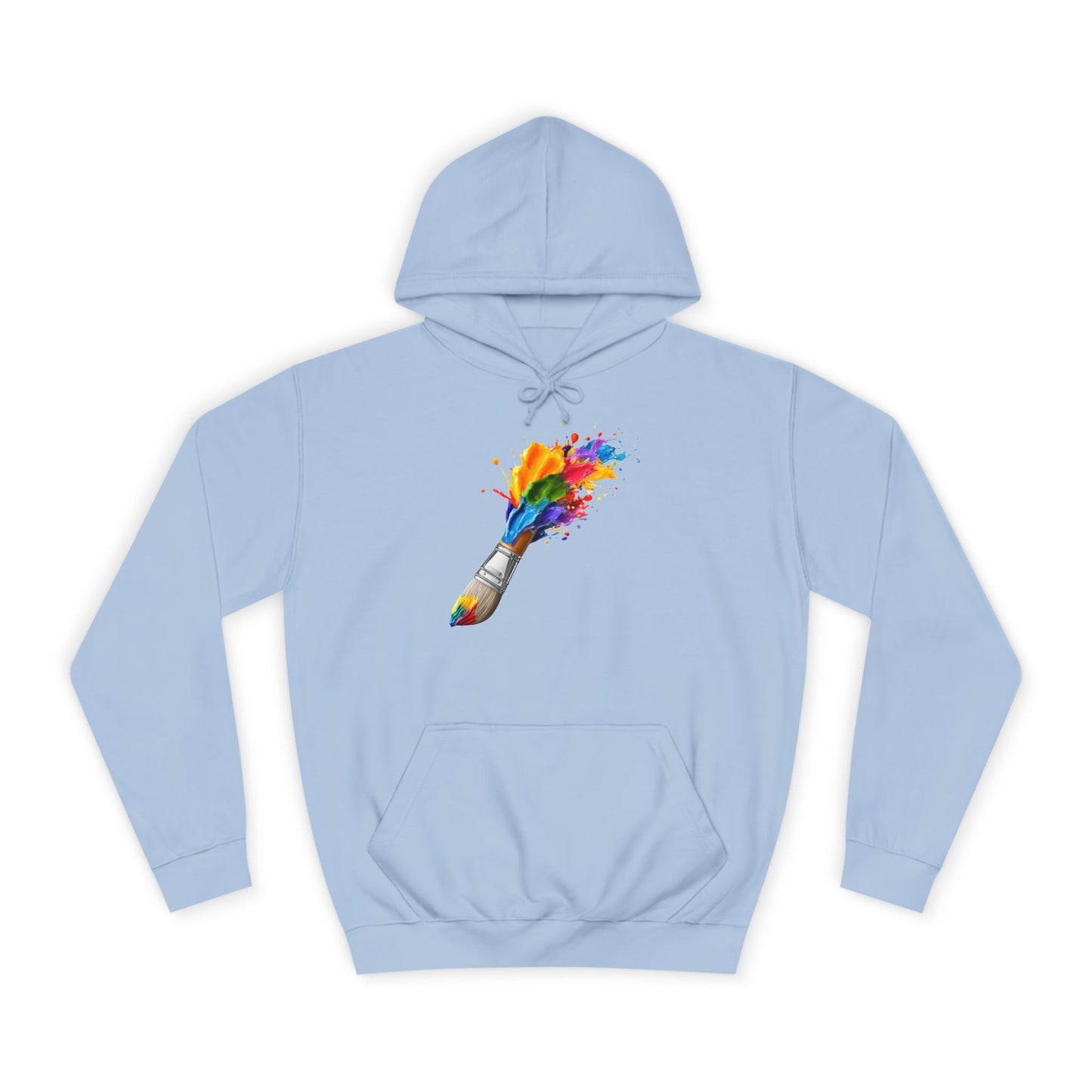 Artist Paintbrush Hoodie — Color Splash Creative Sweatshirt