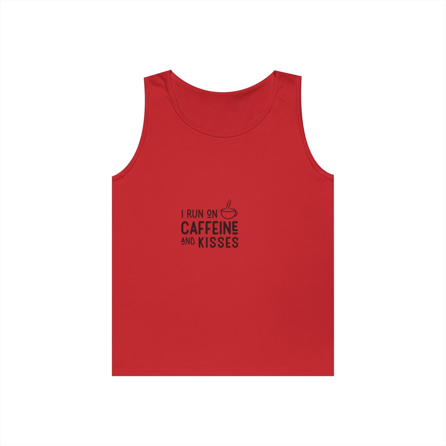 Caffeine & Kisses Tank Top — Cute Coffee Lover Shirt