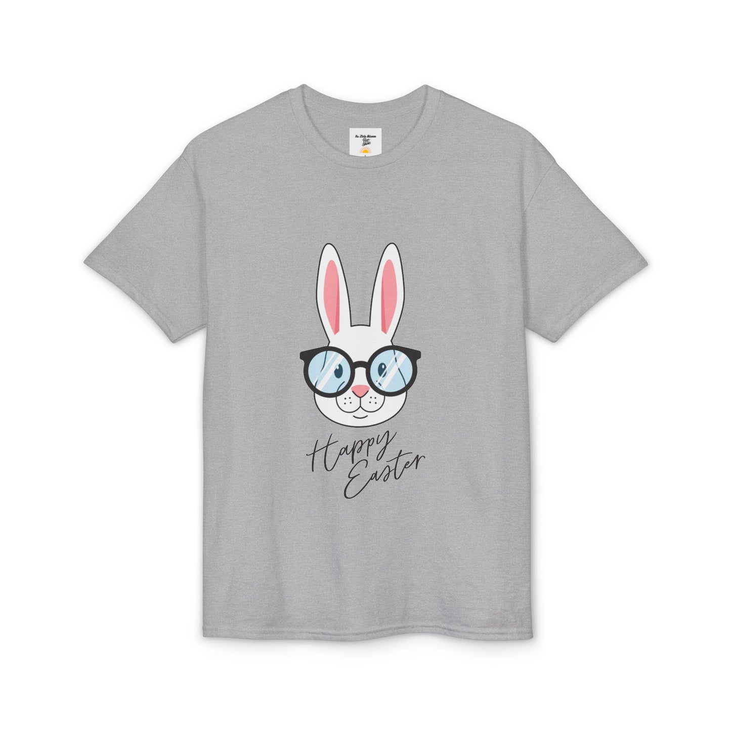 Easter Bunny with Glasses T-Shirt – "Happy Easter" Cute Graphic Tee