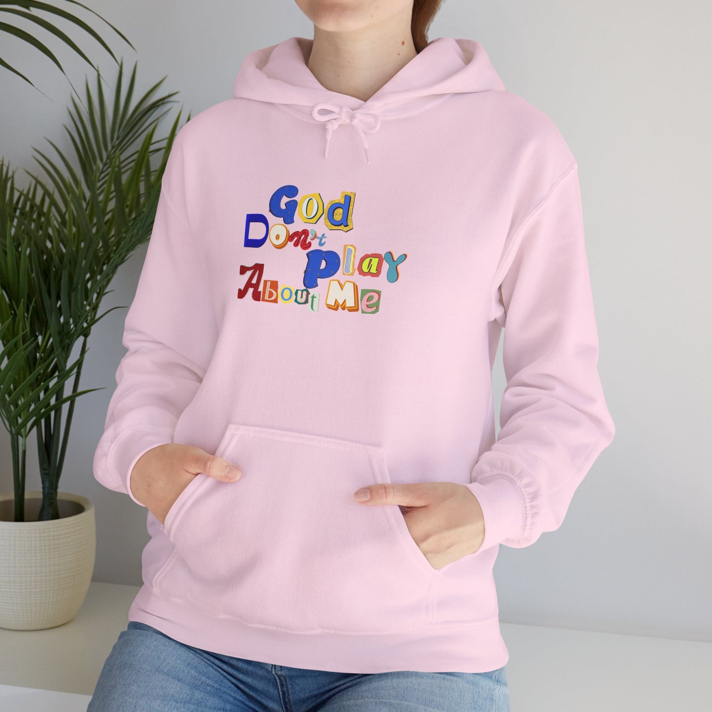 God on My Side Hoodie — Colorful Playful Faith Pullover