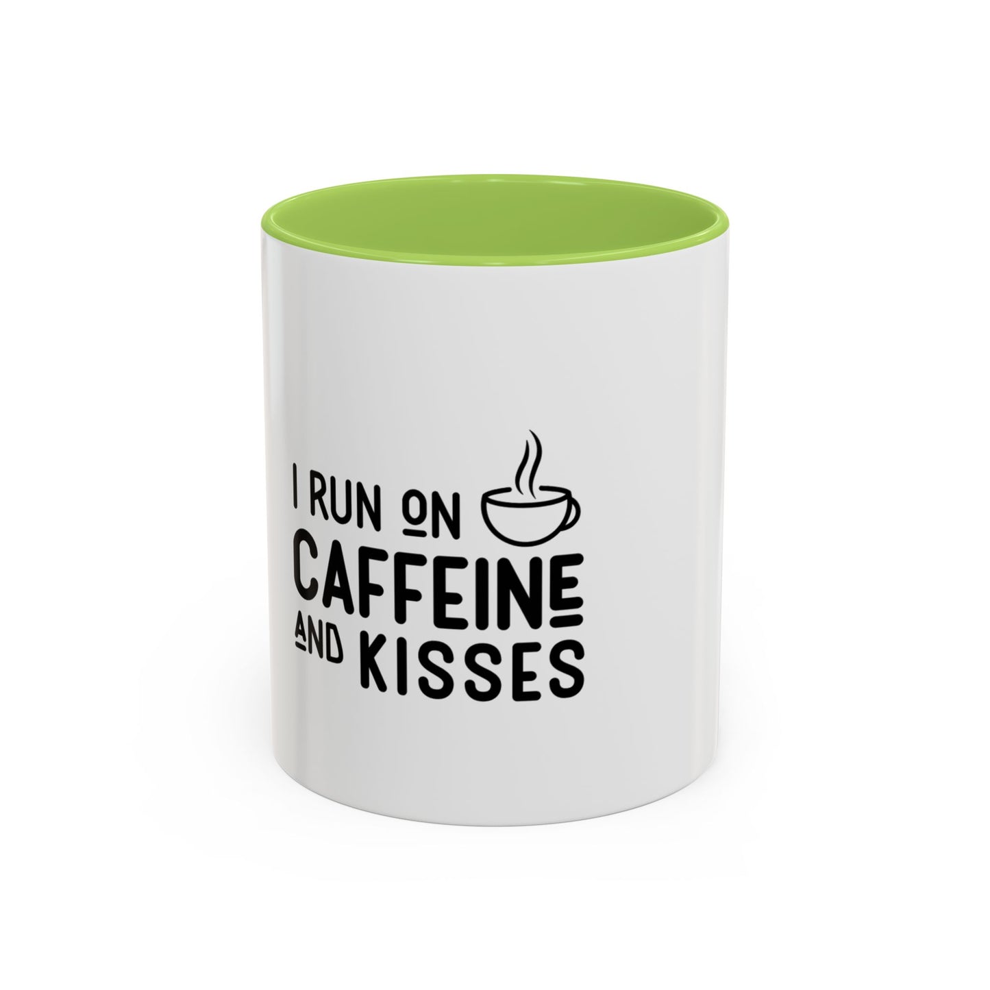 I Run on Caffeine and Kisses Coffee Mug — Accent 11/15oz