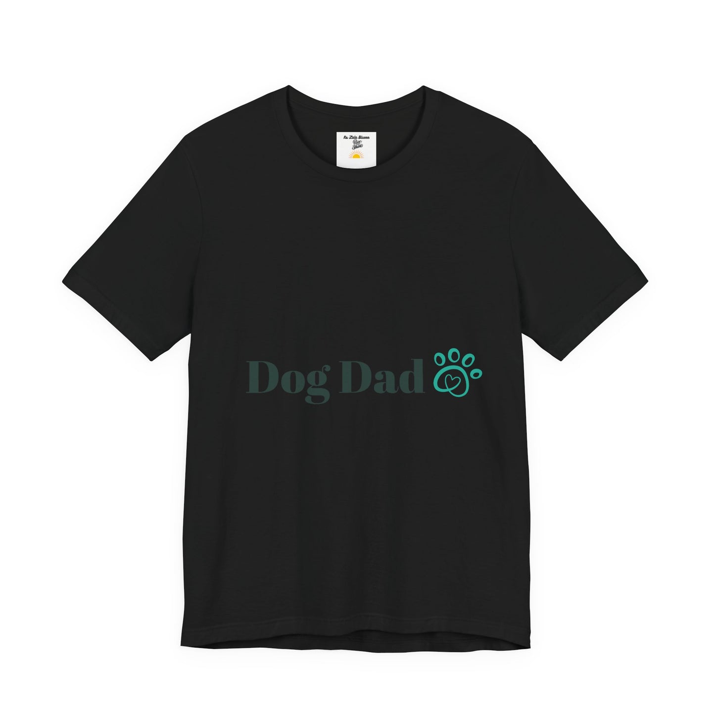 Dog Dad T-Shirt — ‘Dog Dad’ Text with Paw Print Tee