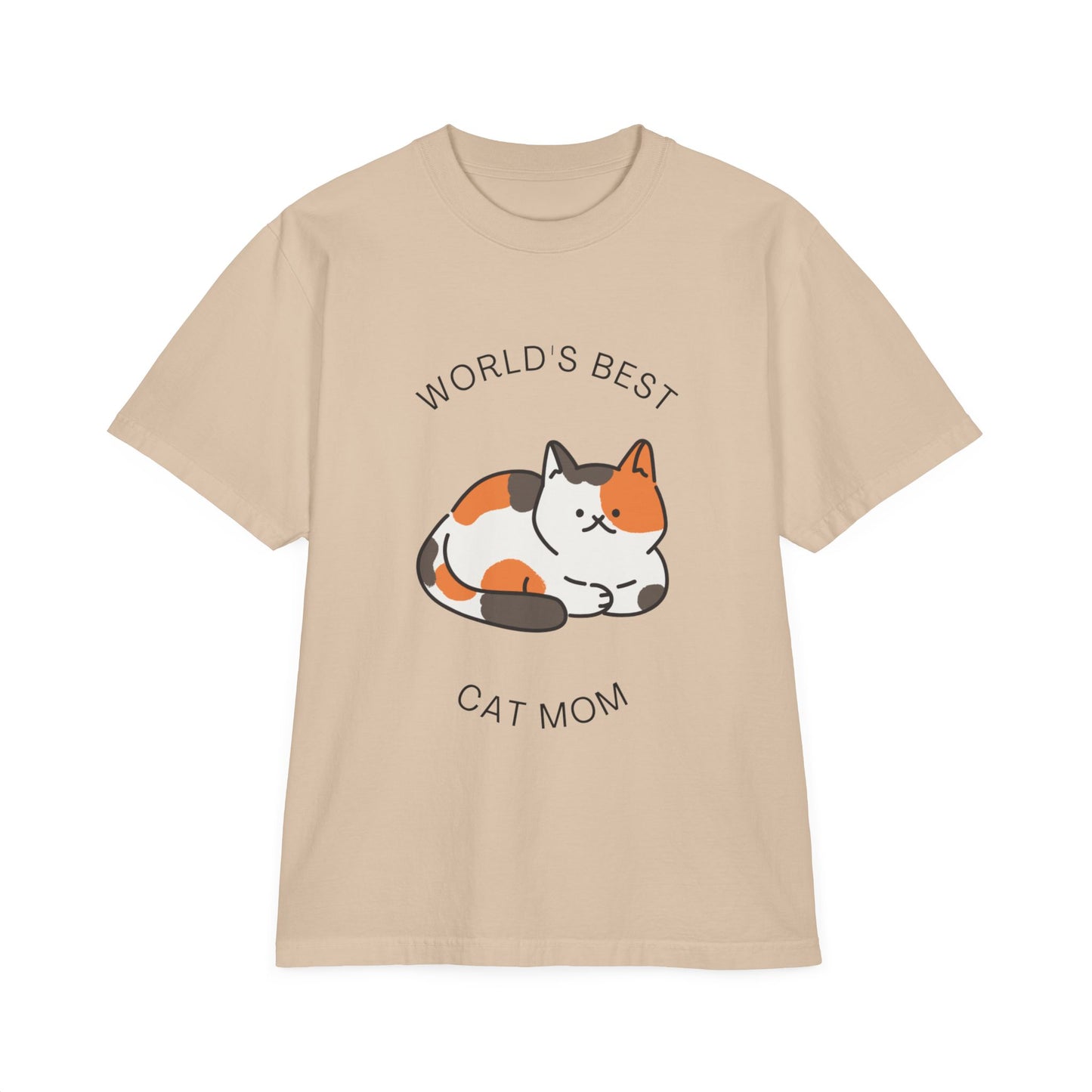 World's Best Cat Mom T-Shirt — Cute Calico Cat Graphic Tee for Cat Lovers