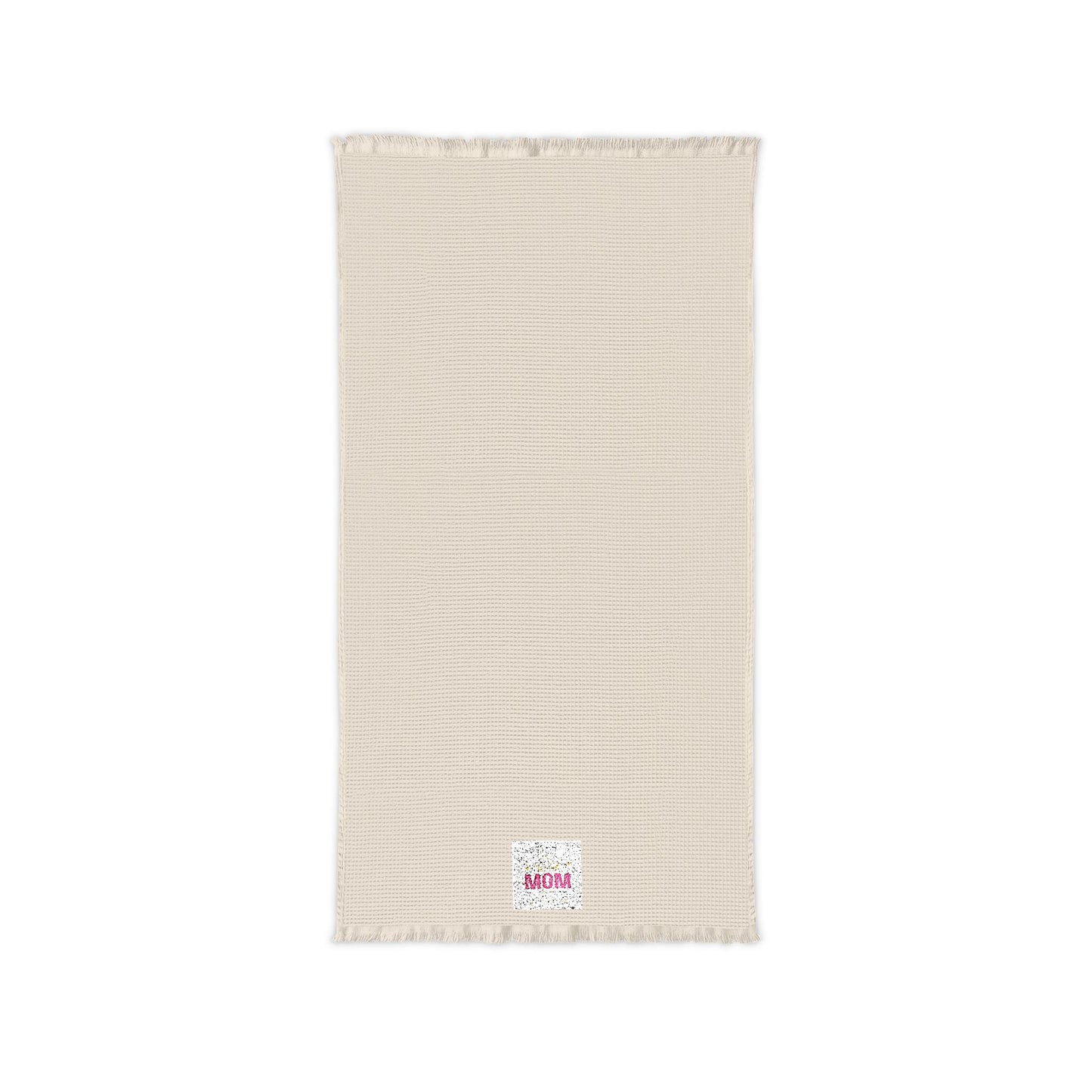 Embroidered Cotton Waffle Throw Blanket