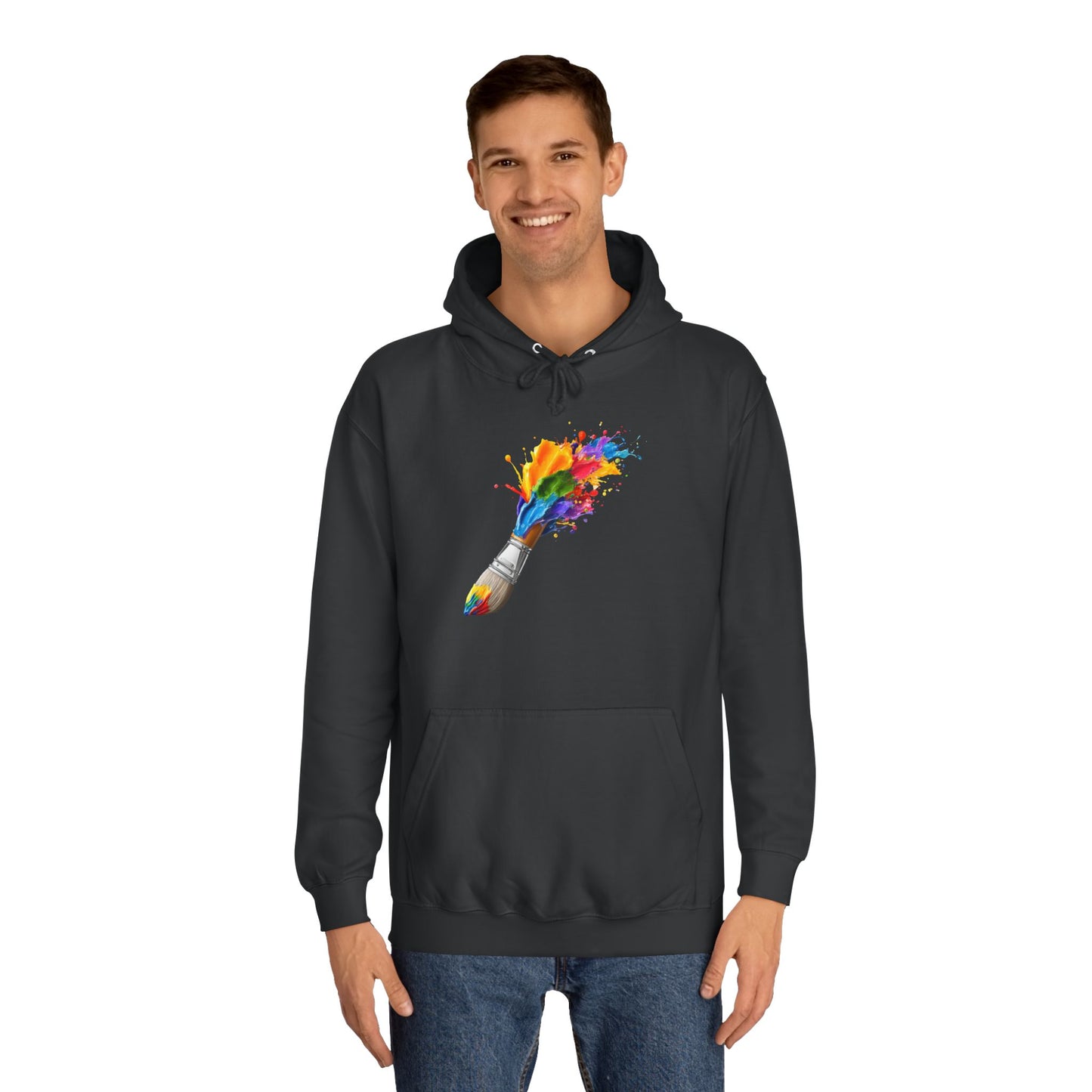 Artist Paintbrush Hoodie — Color Splash Creative Sweatshirt