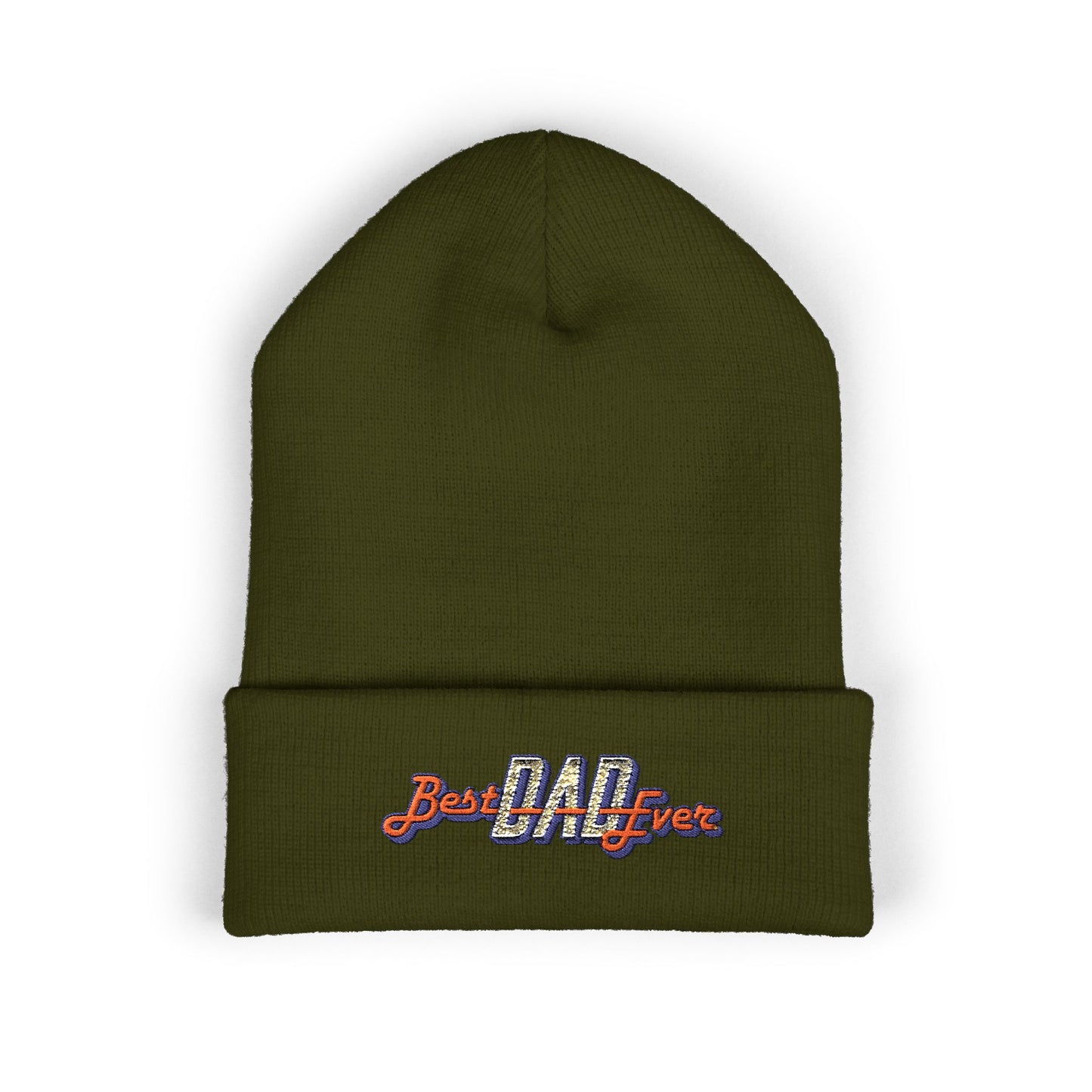 Best Dad Ever Embroidered Cuffed Beanie