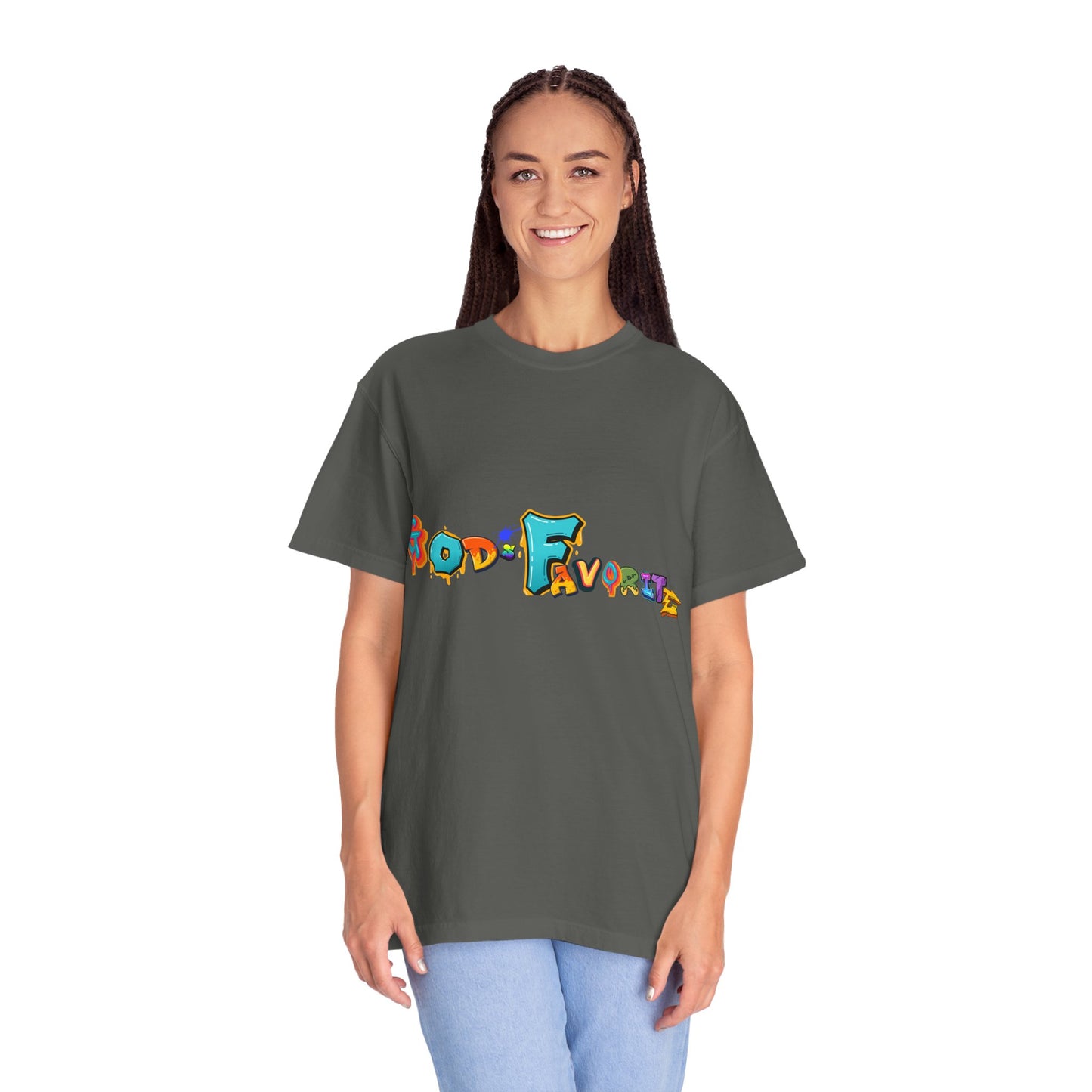 God's Favorite T-Shirt — Colorful Retro Script Graphic Tee